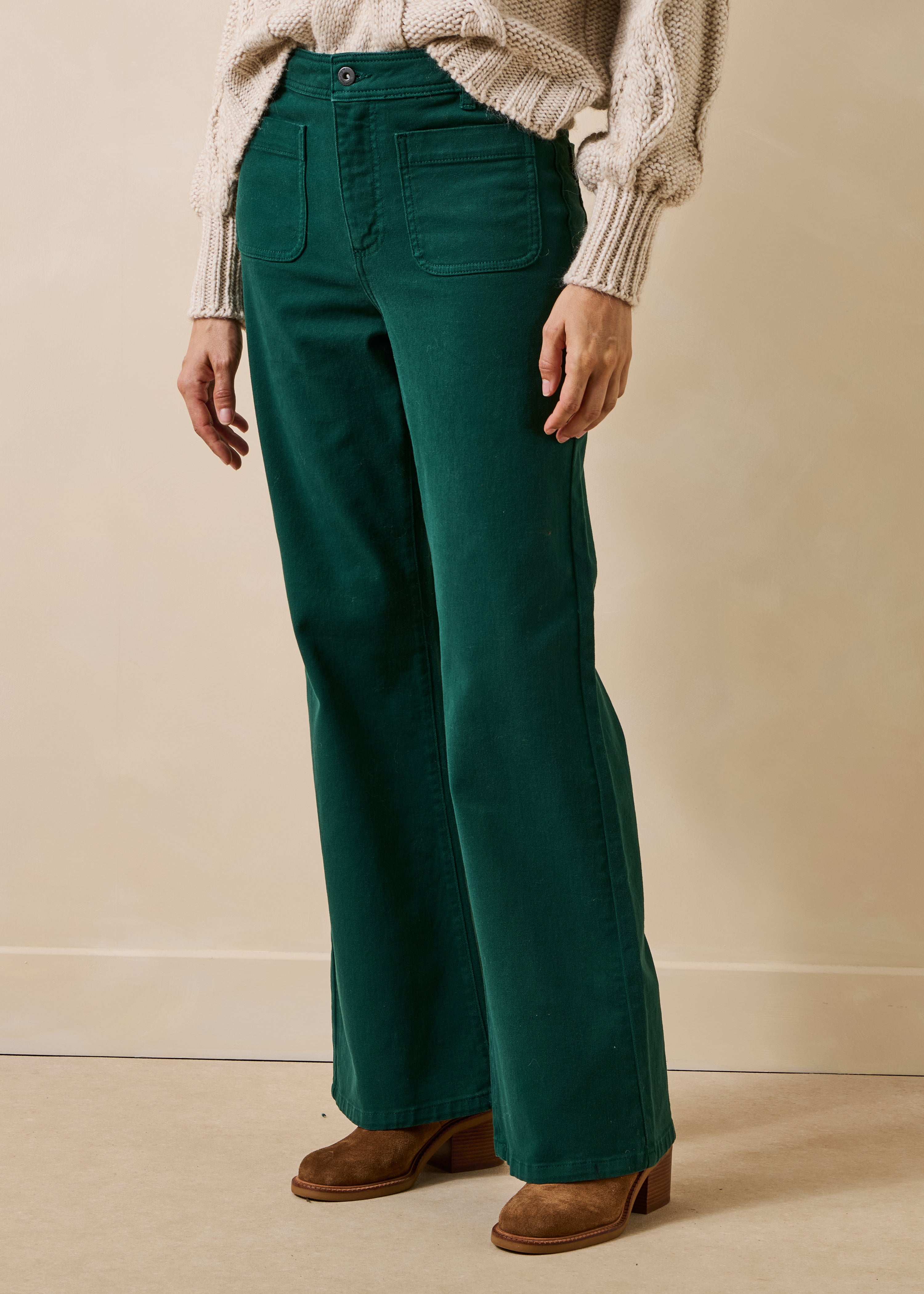 la-f-e-marabout-e-ekou-jean-gr-n-bootcut-bio-mittelhoch image 2