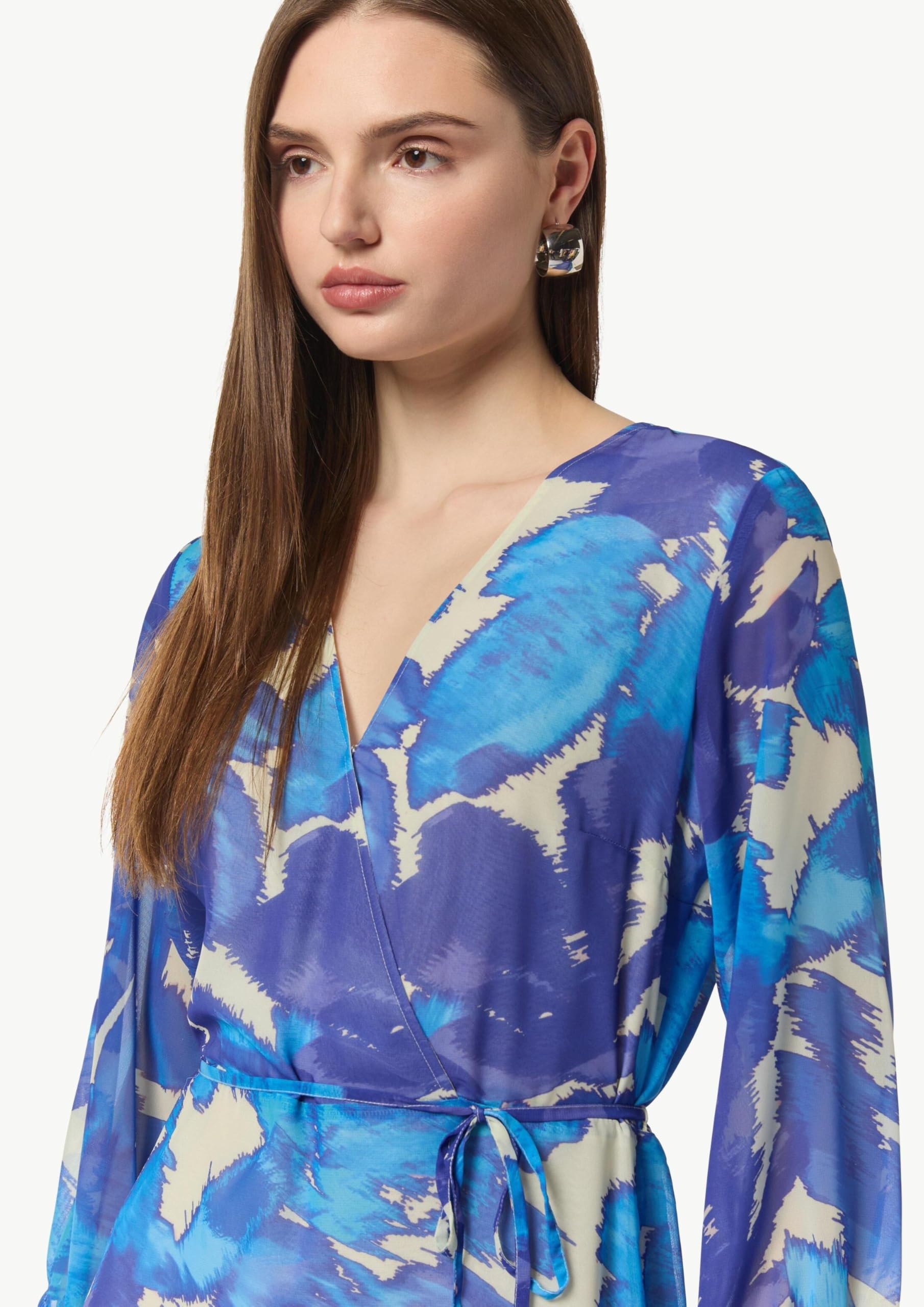 comma-chiffon-kleid-damen-kurz-v-ausschnitt-gr-36 image 4