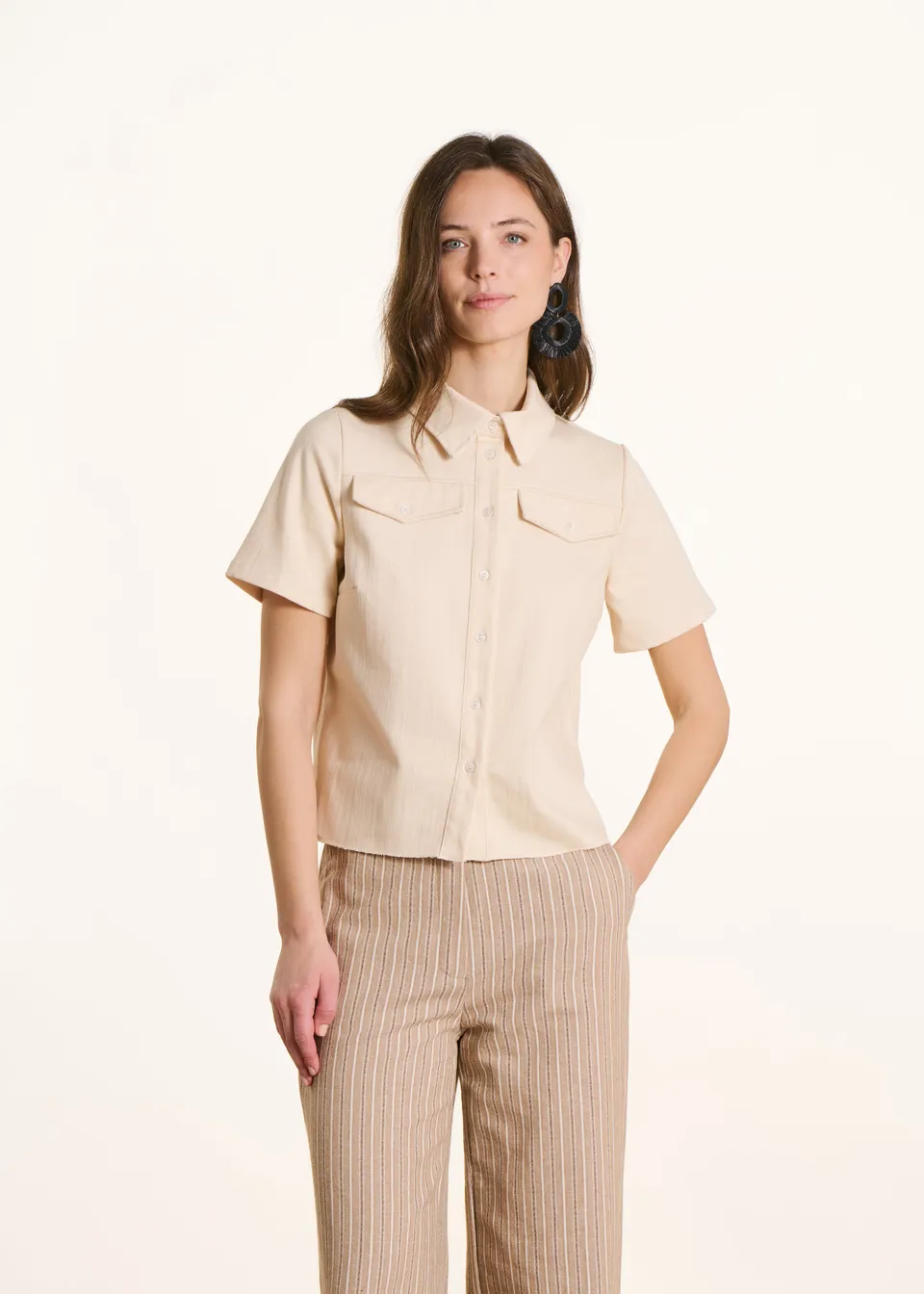 la-f-e-marabout-e-diaby-hemd-ecru-denim-kurzarm image 1