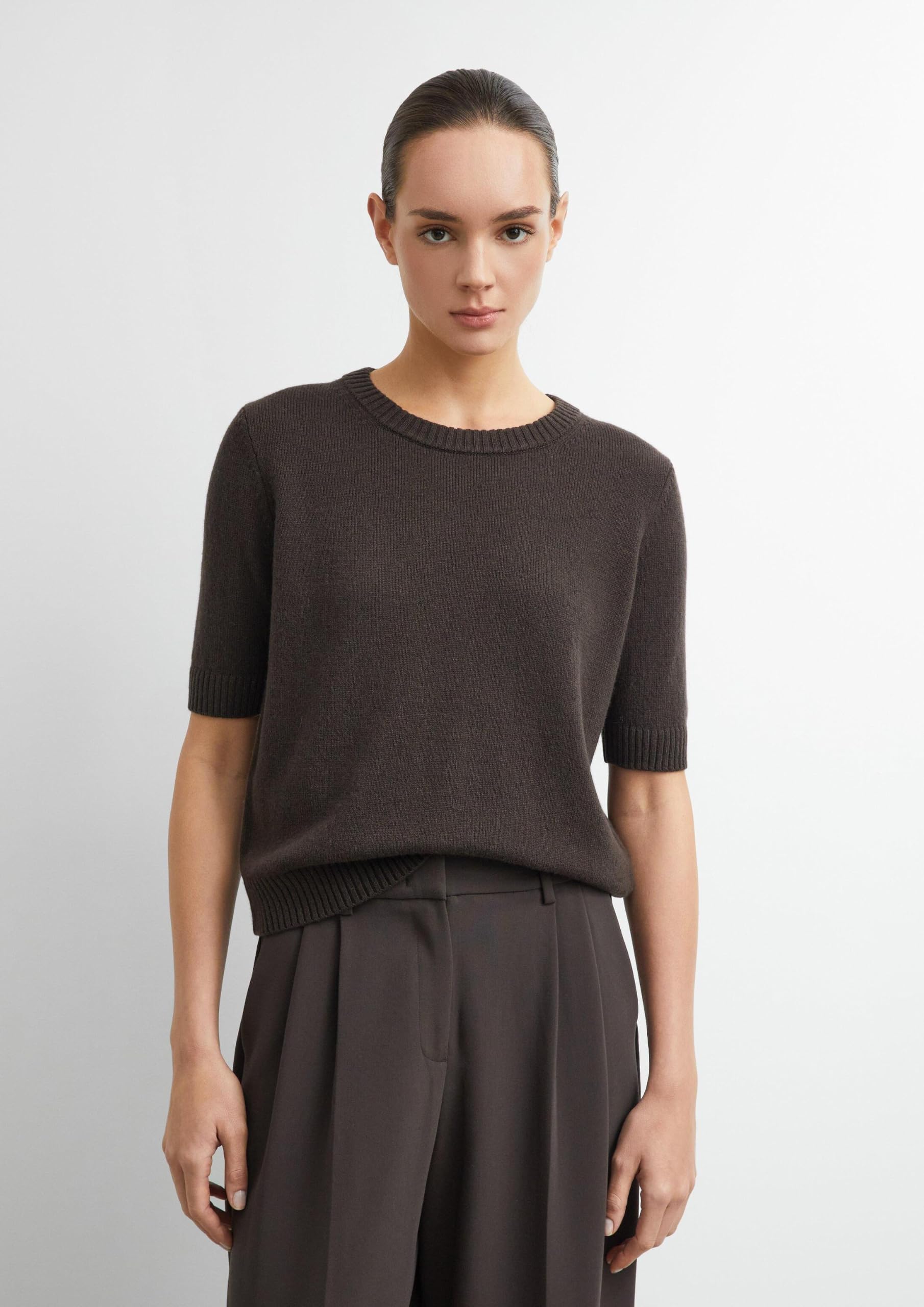 comma-knitwear-strickpullover-kurzarm-gr-34-dunkelbraun image 6