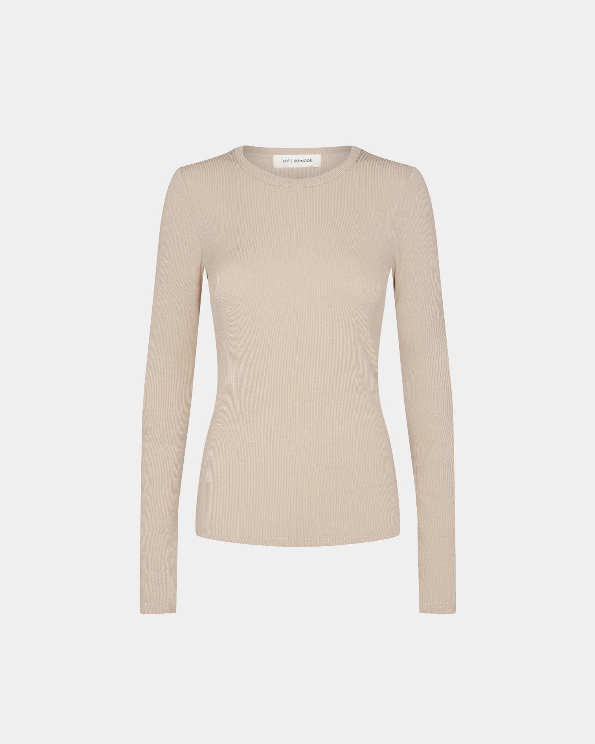 sofie-schnoor-women-petriciasw-langarmshirt-beige-slimfit image 1