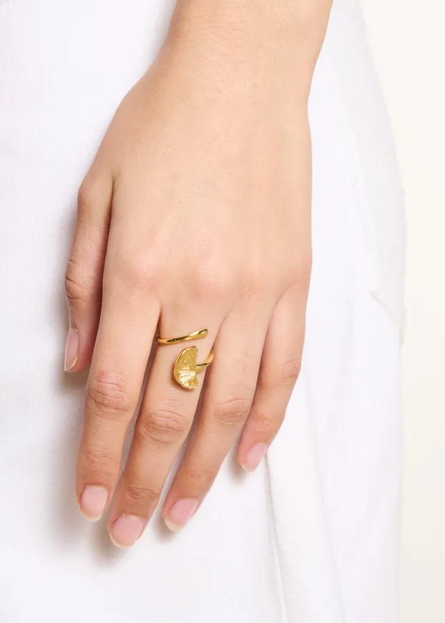 la-f-e-marabout-e-accessoires-ginko-blumen-ring-gold-verstellbar-tu image 1
