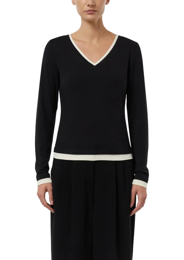 comma-2176245-jersey-longsleeve-pastellt-rkis-kontrast image 1
