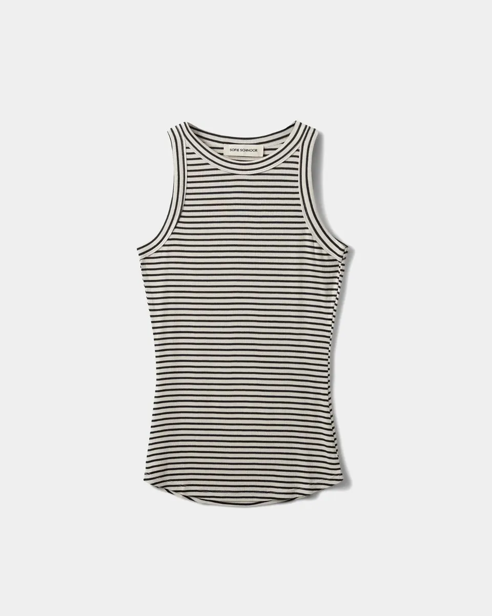 sofie-schnoor-julliesw-stripe-top-offwhite-slim-fit image 1