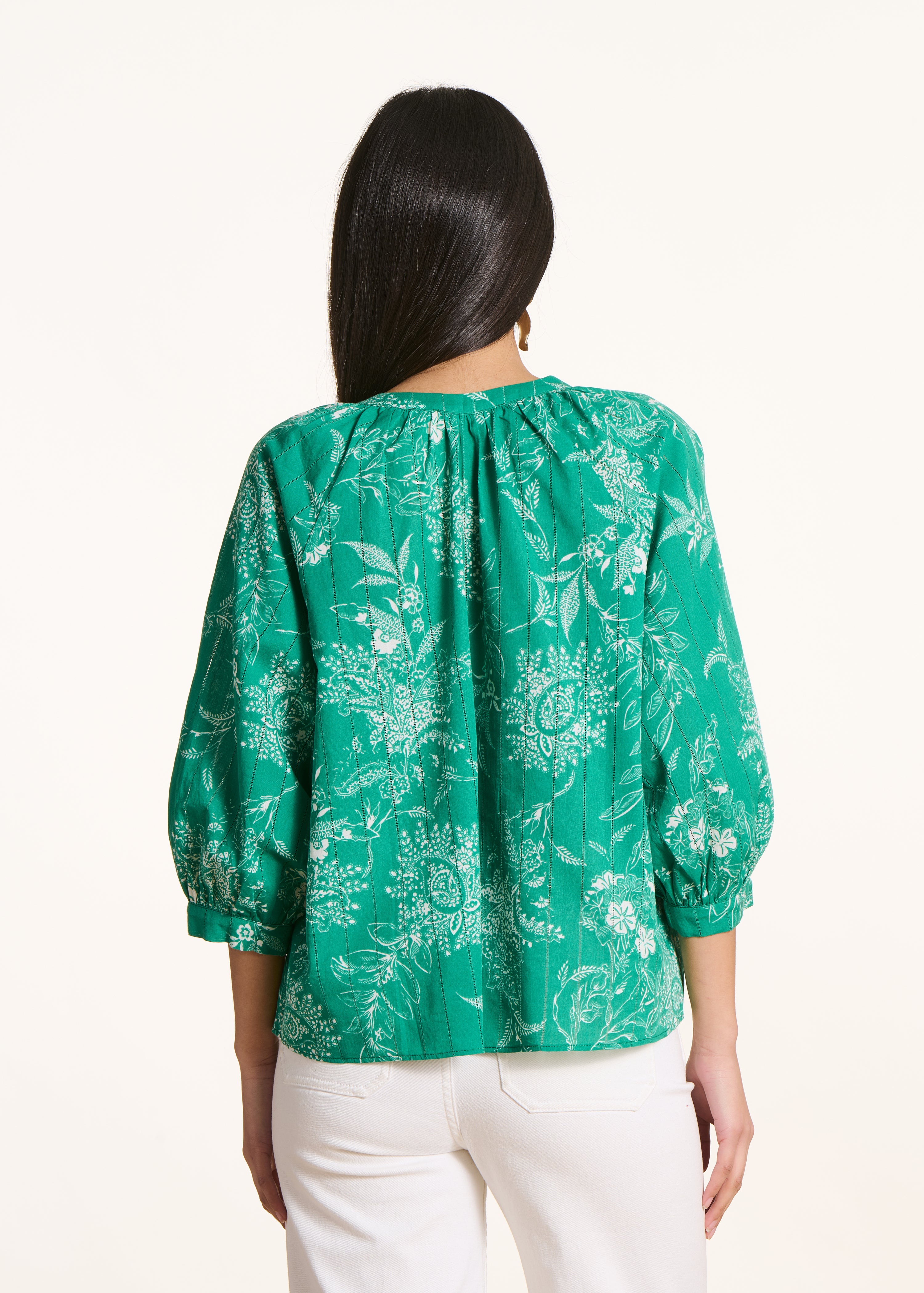 la-f-e-marabout-e-felvia-bluse-gr-n-floral-gr-38-bio-baumwolle image 3