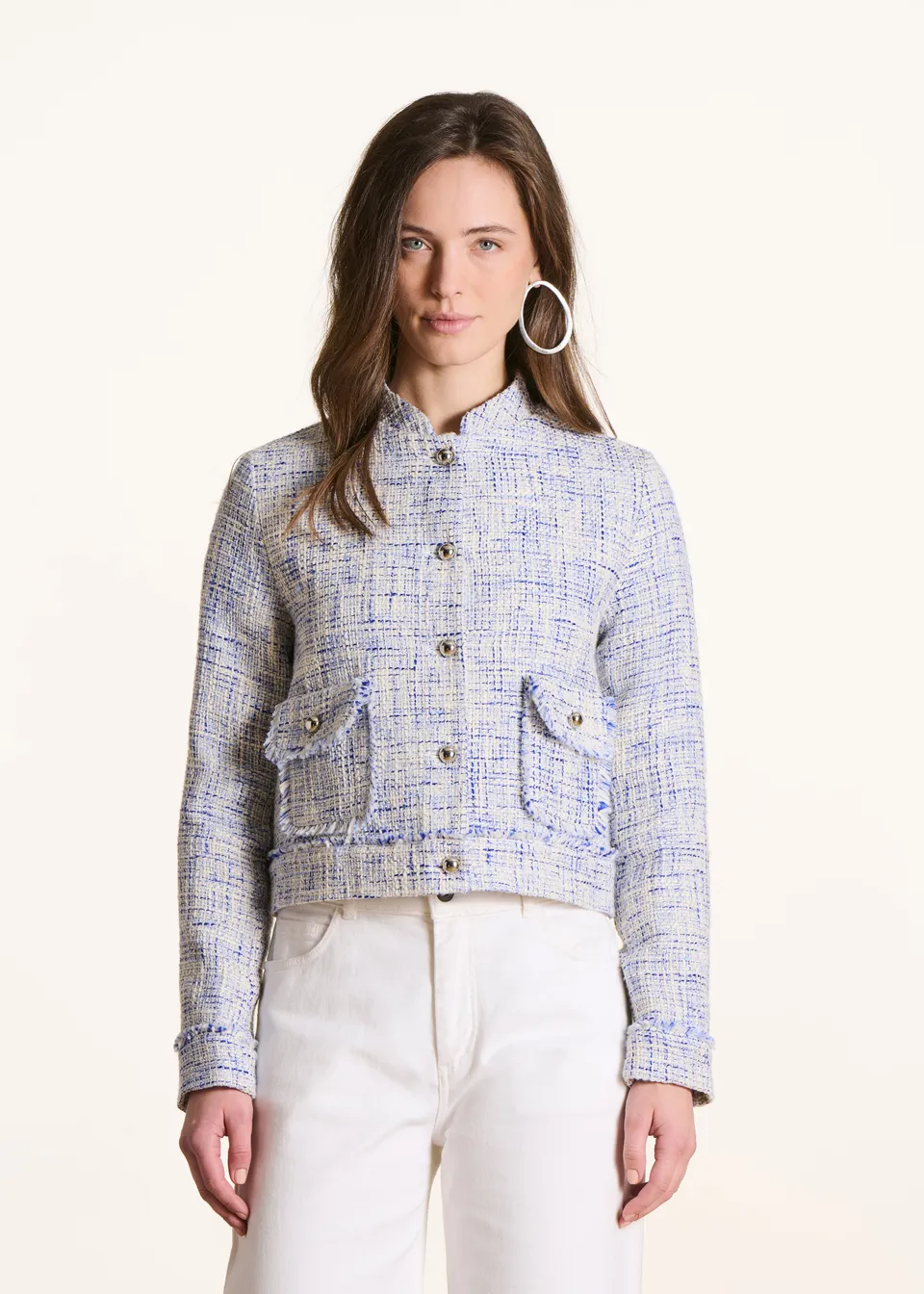 la-f-e-marabout-e-jacke-blau-tweed-gr-34-46 image 1