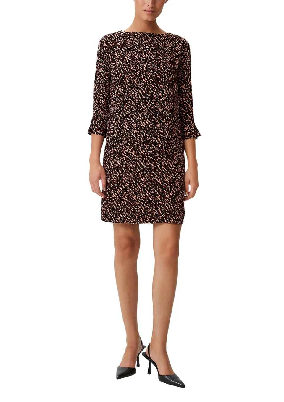 comma-cr-pe-kleid-allover-print-damenkleid-3-4-arm-u-boot image 1