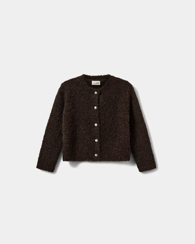 sofie-schnoor-kids-kyrakb-cardigan-strickjacke-dunkelbraun-boucl image 1