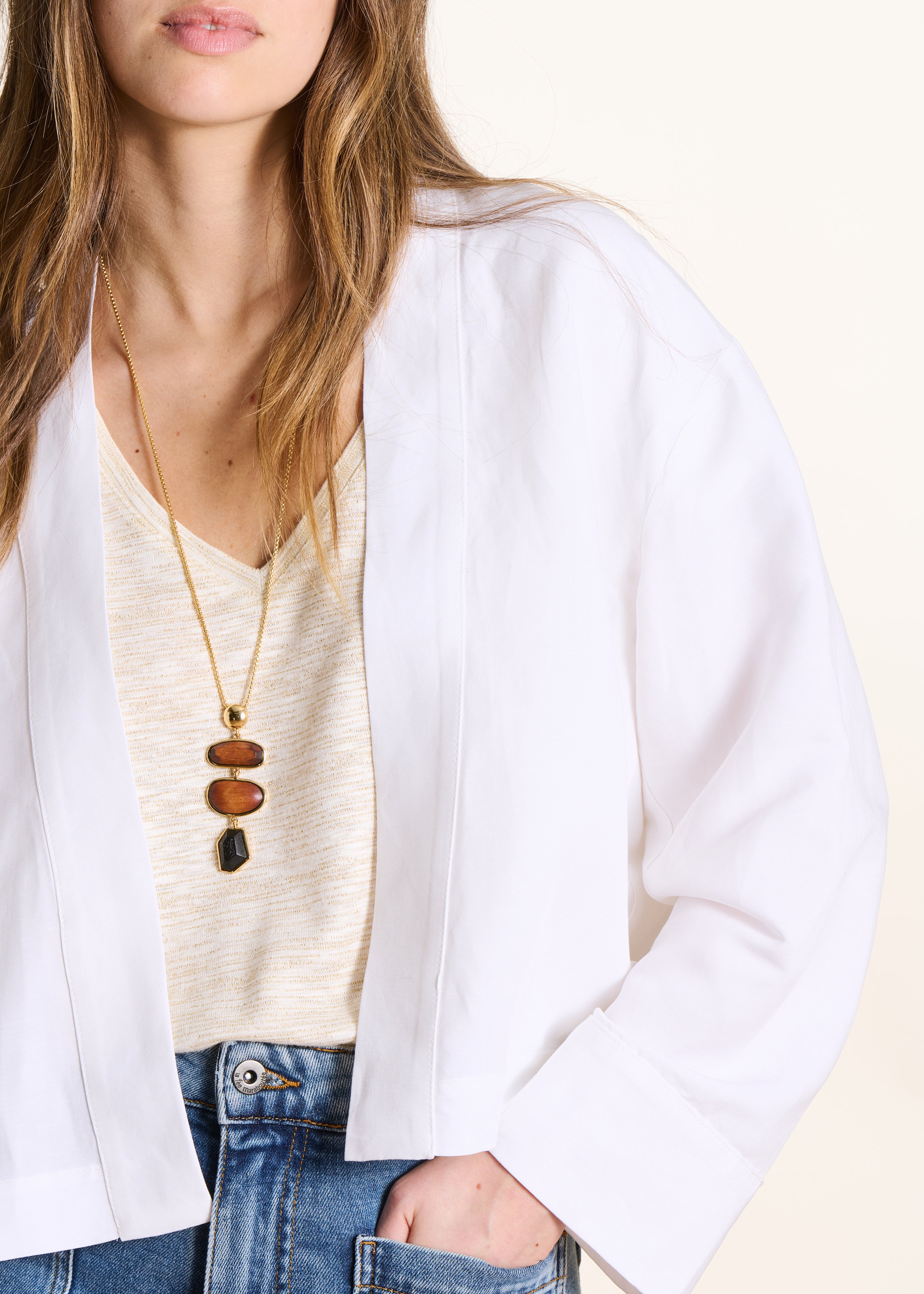 la-f-e-marabout-e-kurze-jacke-wei-leinen-viskose-kimono image 5