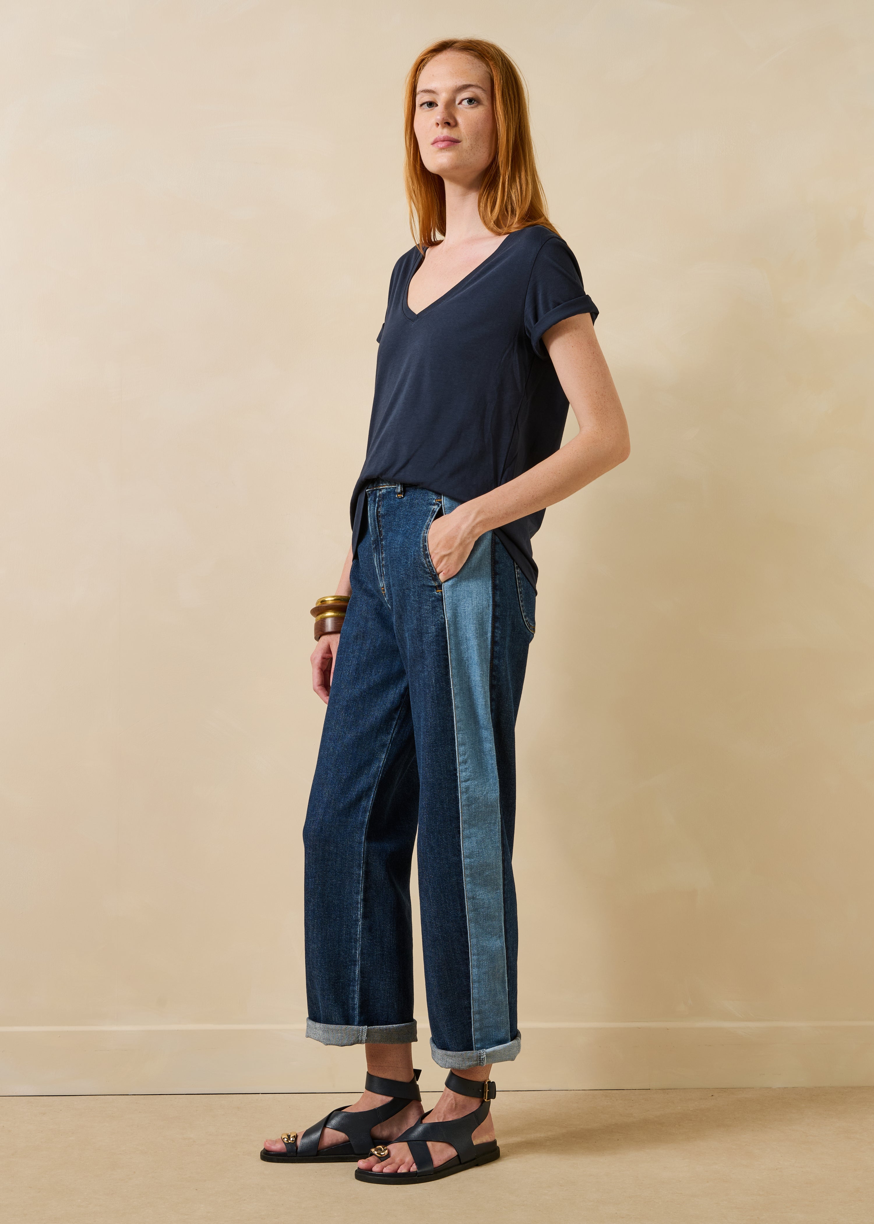 la-f-e-marabout-e-t-shirt-oversize-marine-bio-stormy image 2