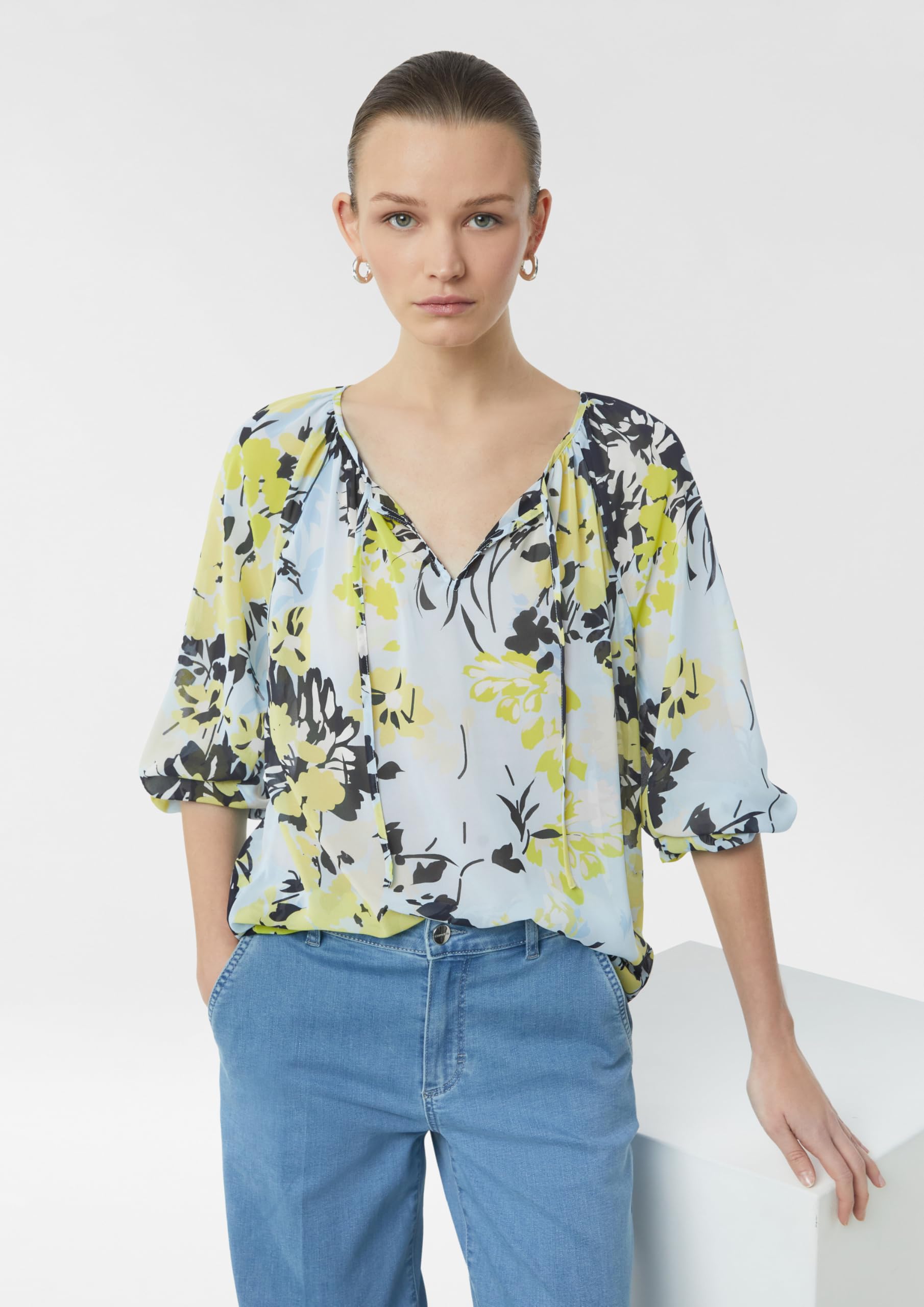 comma-blouses-chiffon-bluse-gr-e-38-mit-schleife image 3