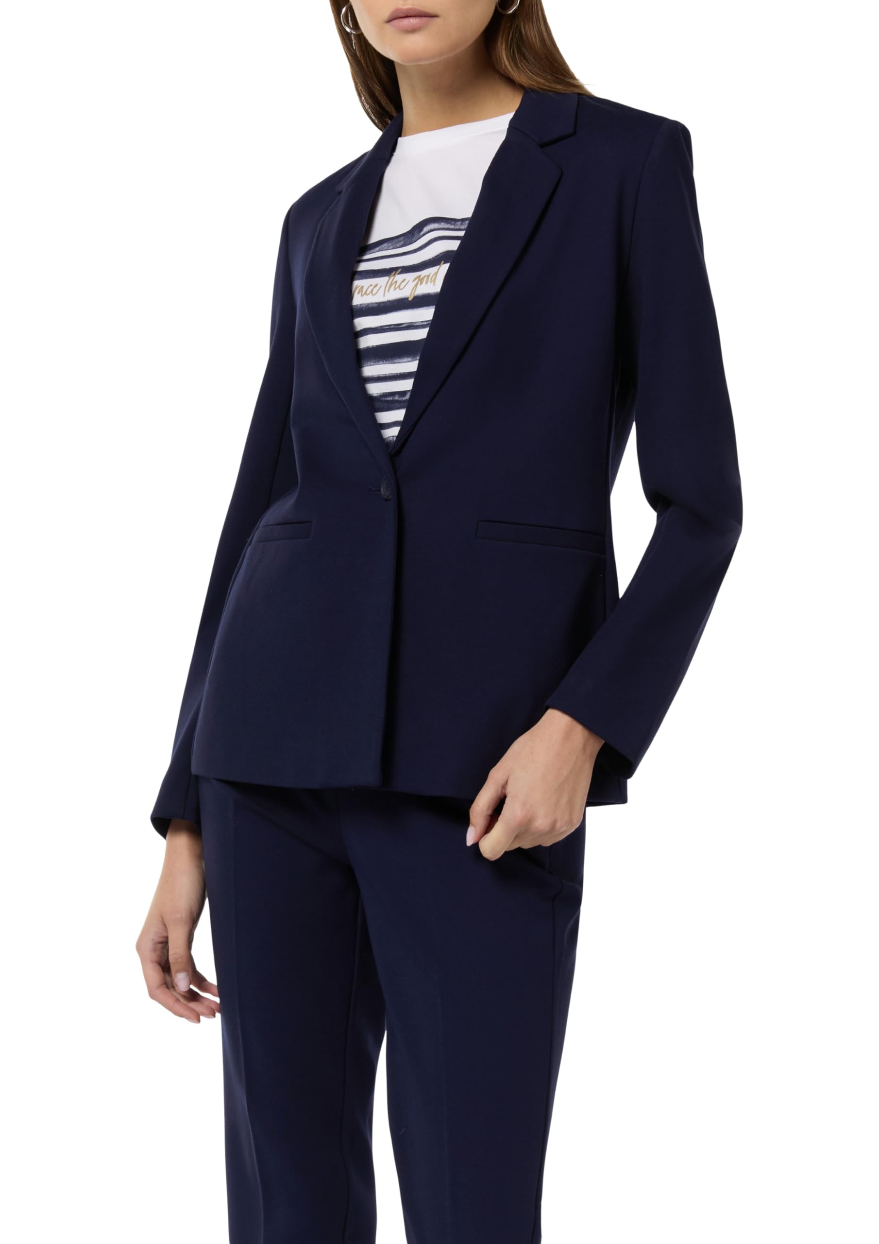 comma-jersey-blazer-gr-e-34-navy-stretch image 1