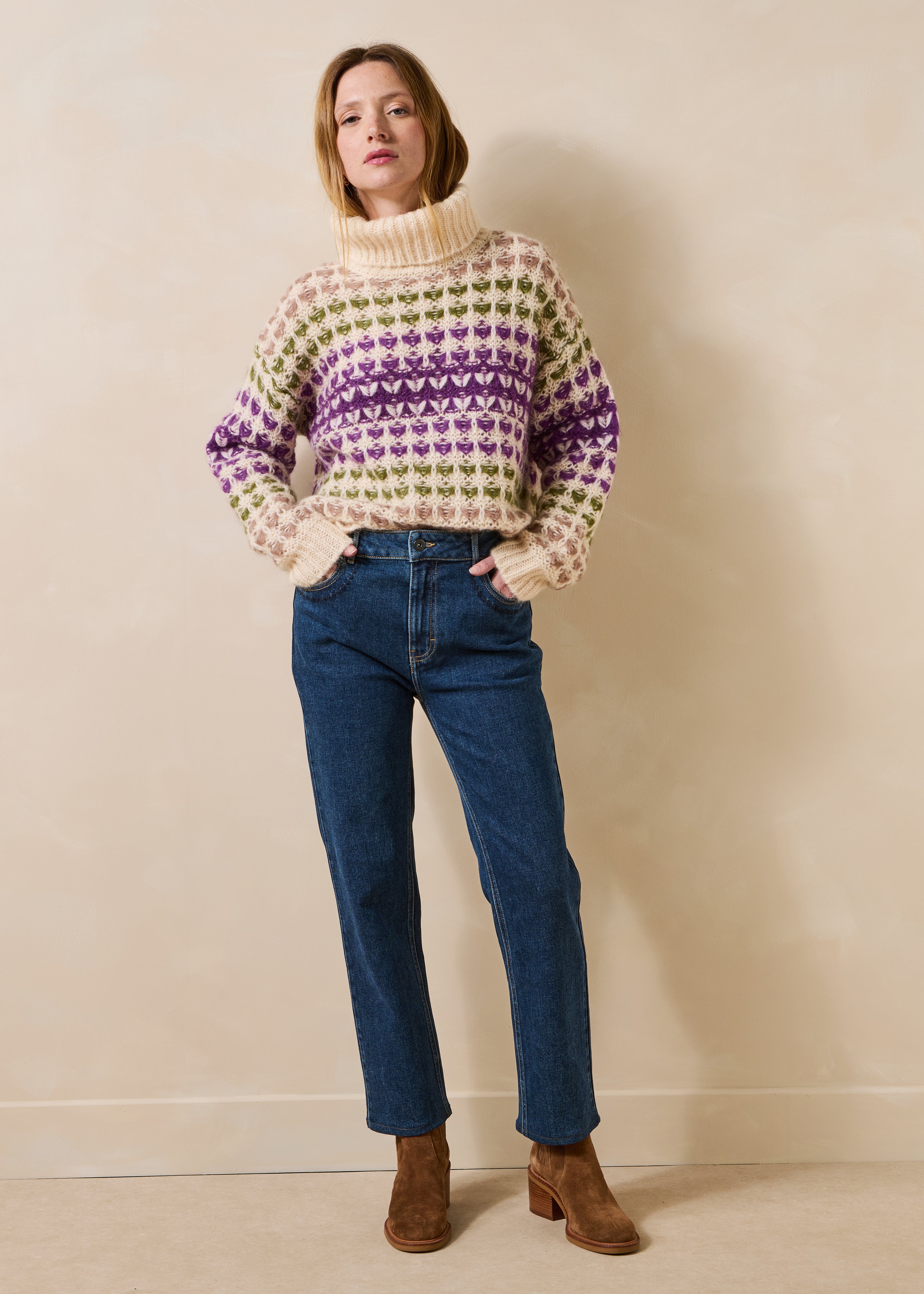 la-f-e-marabout-e-gavino-pullover-multicolor-wolle-rollkragen image 2