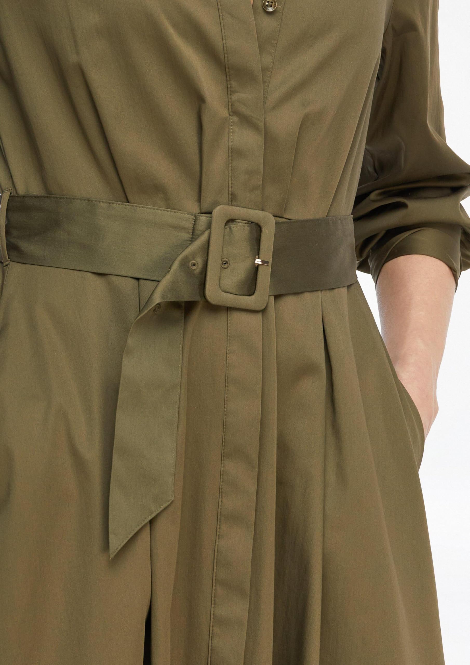 comma-hemdblusenkleid-midi-gr-38-hemdkragen-g-rtel image 4