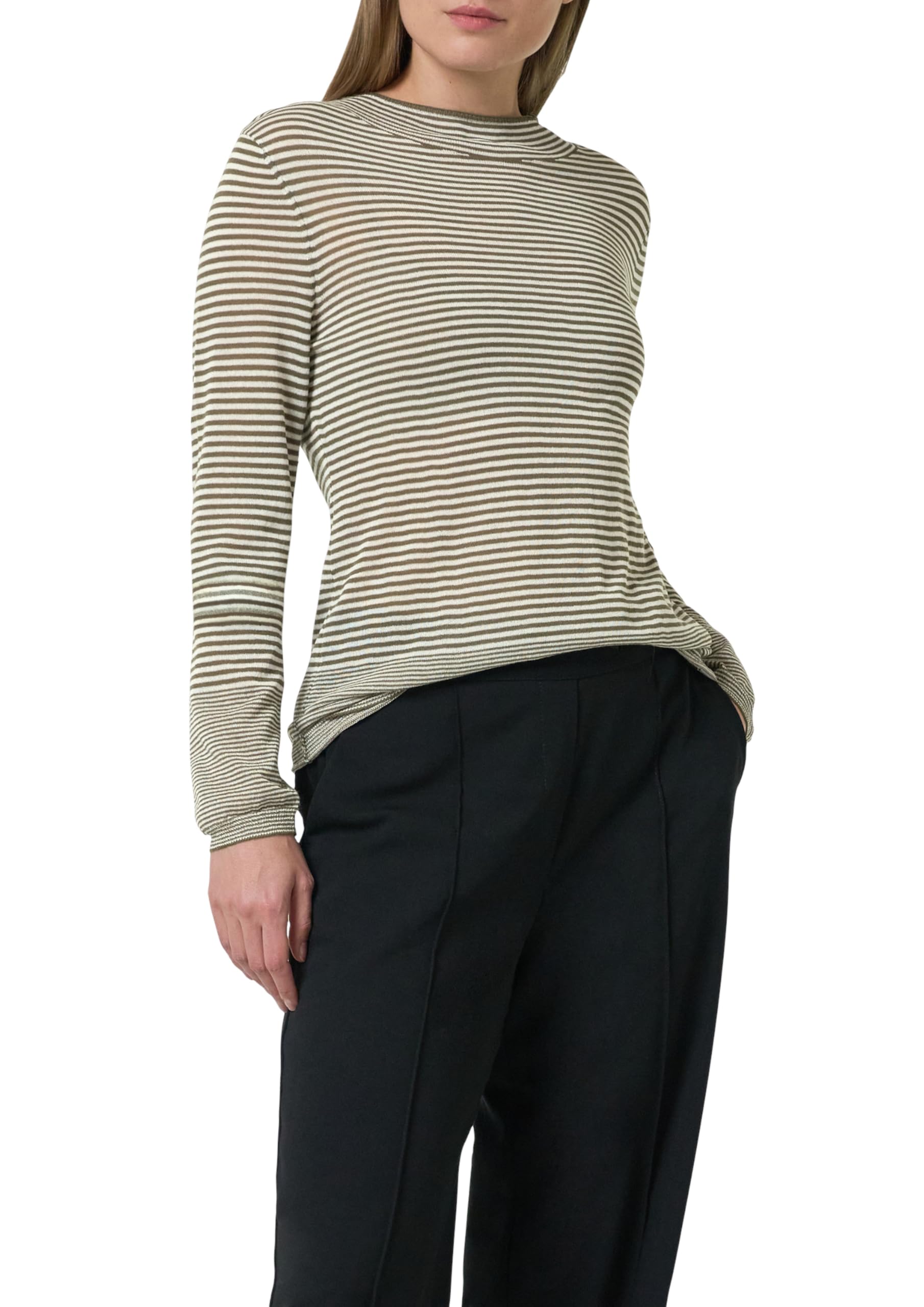 comma-strickpullover-damen-olivgr-n-gr-36-stehkragen image 1