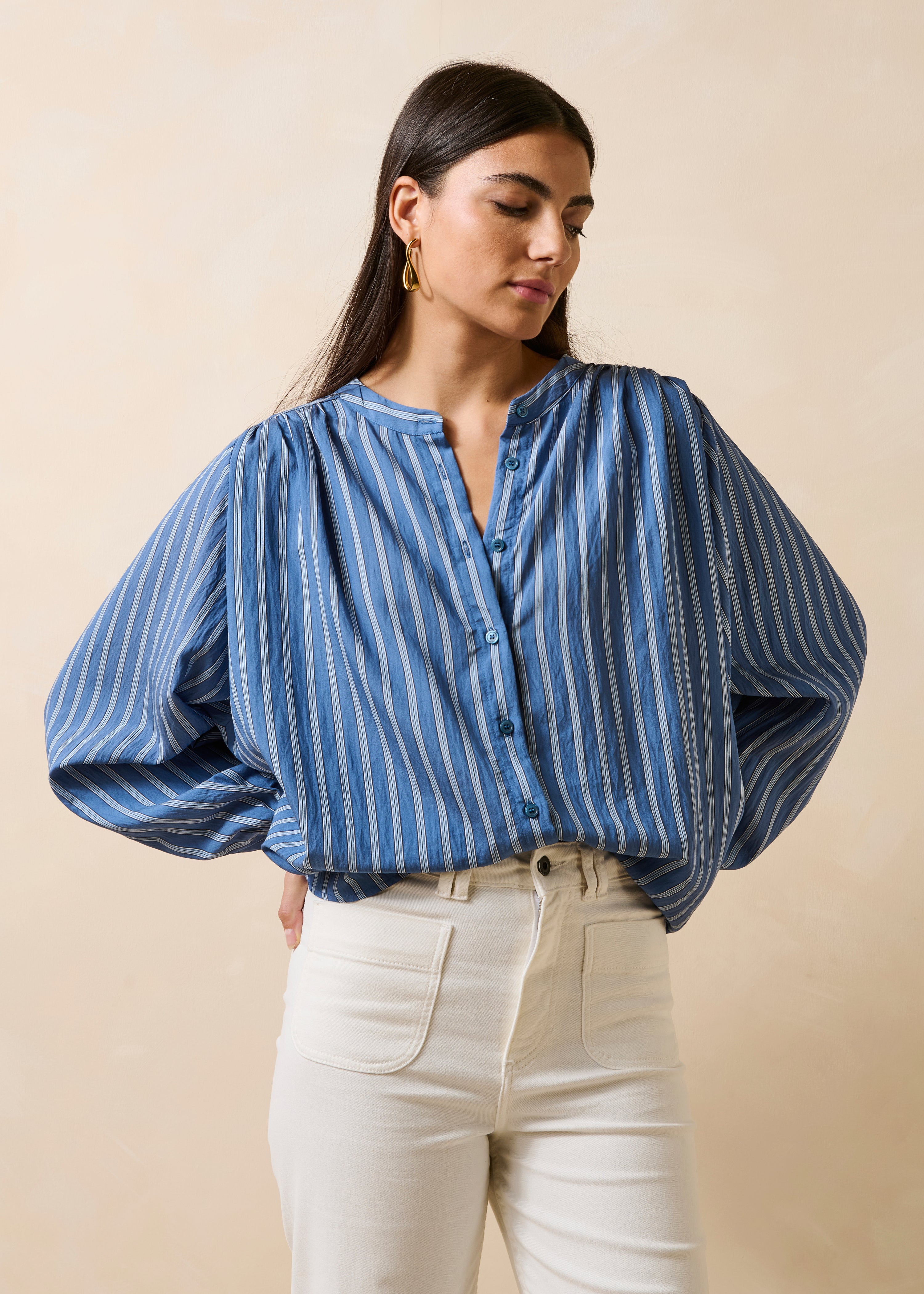 la-f-e-marabout-e-govina-bluse-blau-gestreift-viskose-34 image 1