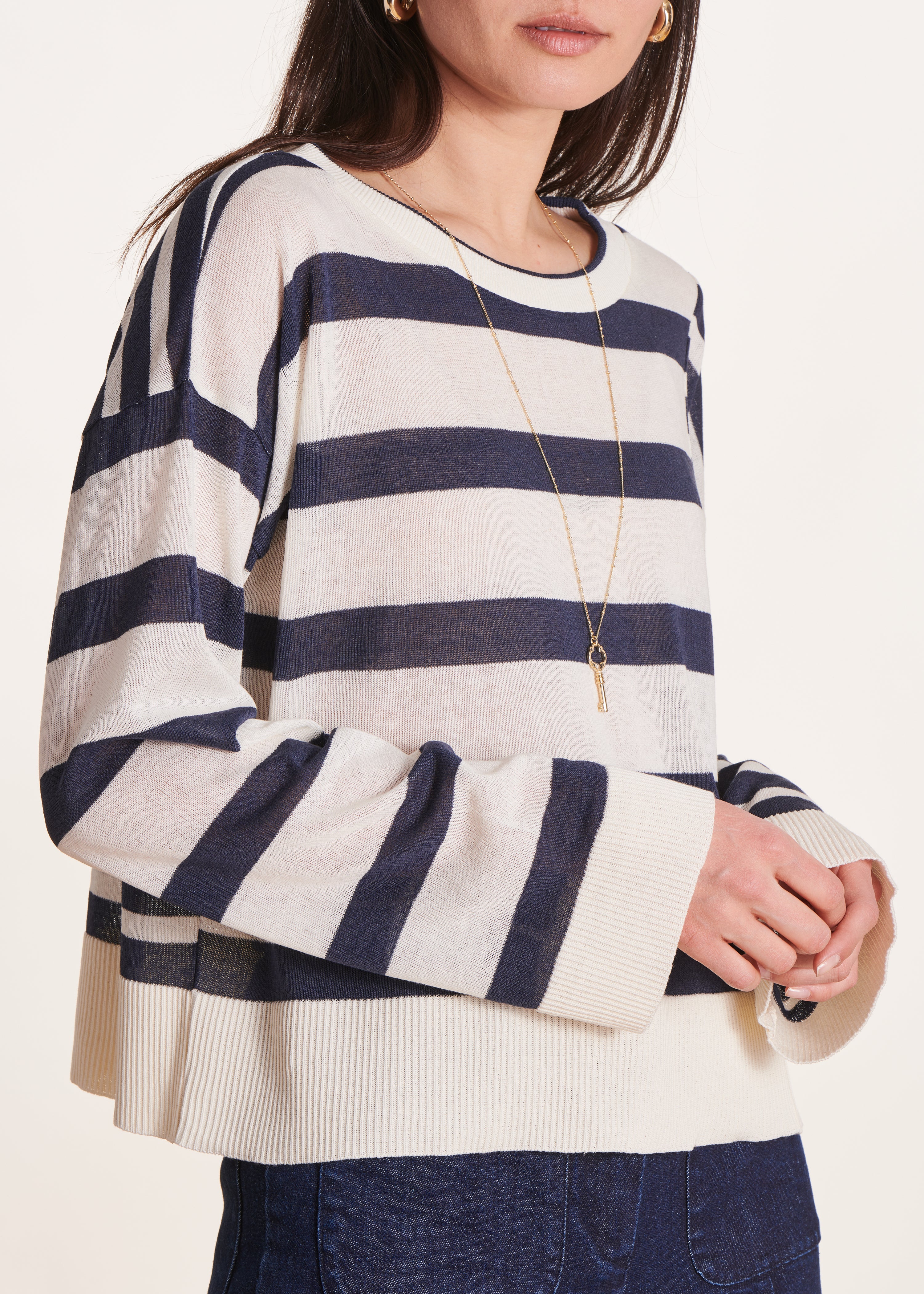 la-f-e-marabout-e-dustang-streifenpullover-marine-ecru-weit image 5