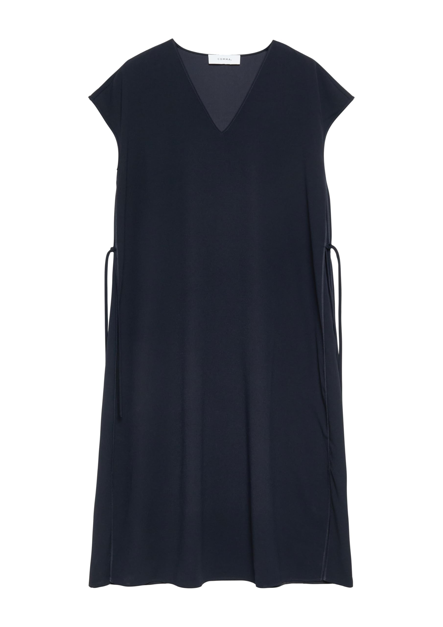 comma-loose-fit-midi-kleid-v-ausschnitt-gr-40-mit-g-rtel image 3