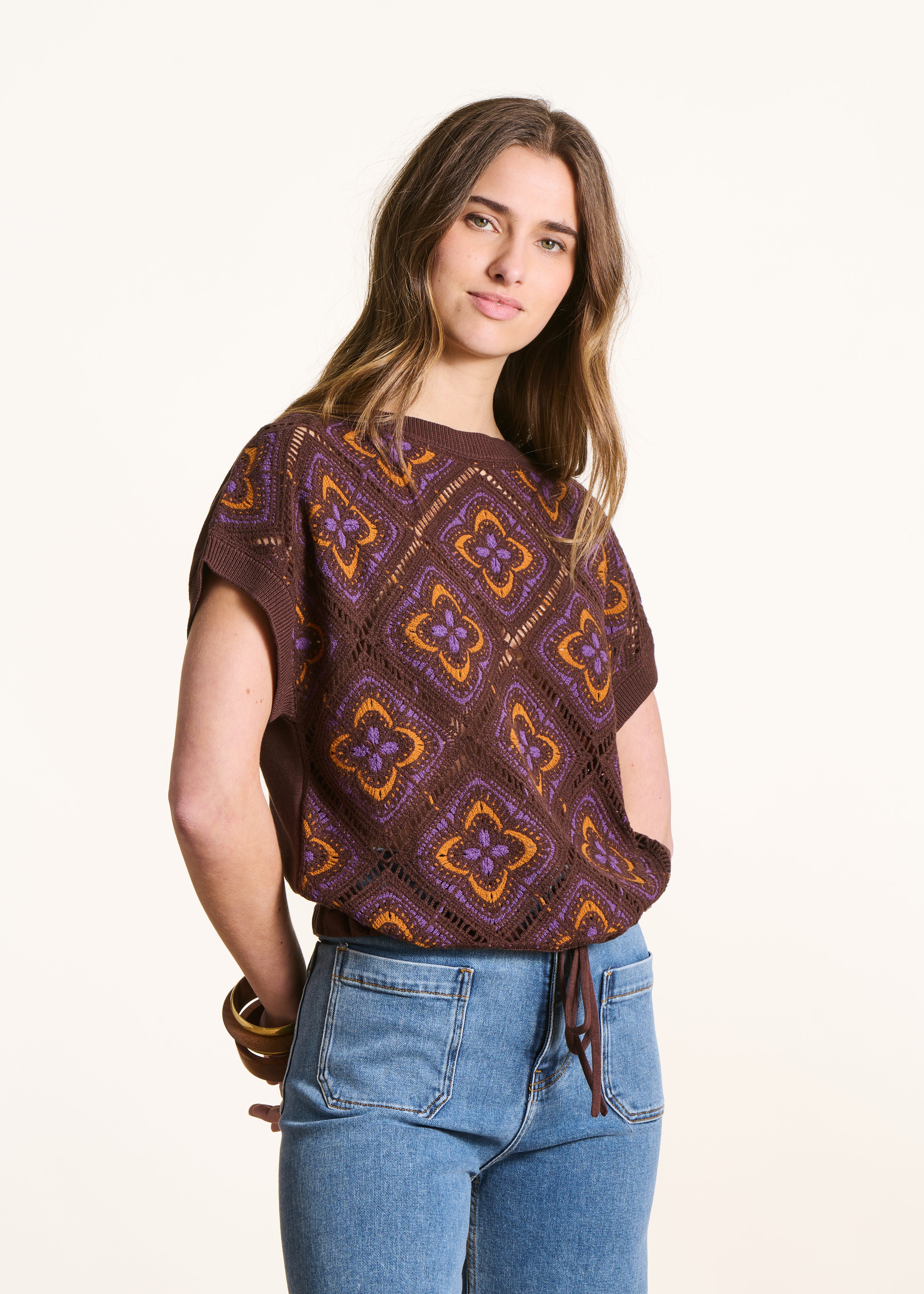 la-f-e-marabout-e-pullover-braun-h-kel-bio-baumwolle-gr-1-3 image 1