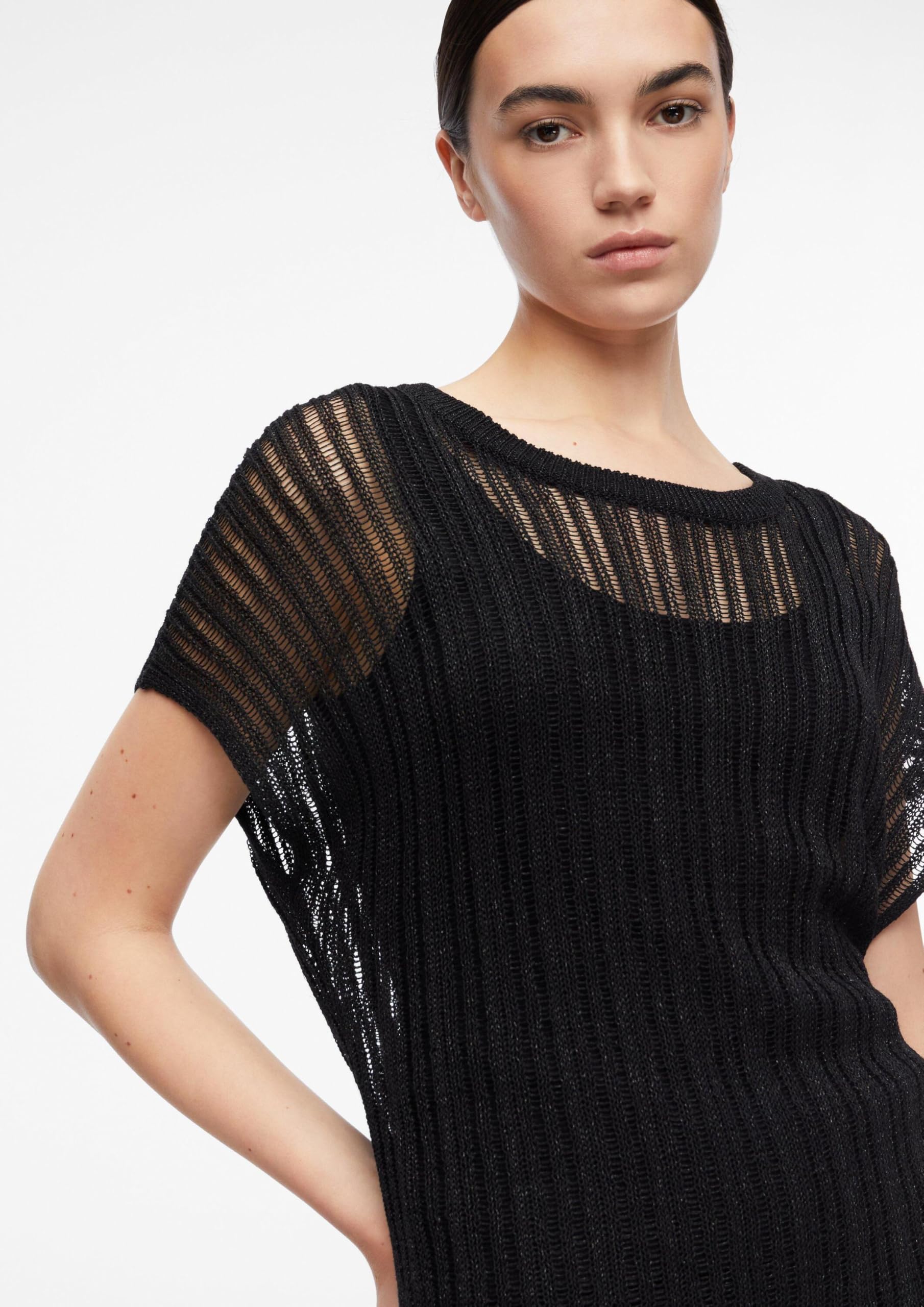 comma-poncho-strick-gr-s-viskosemix-glitzergarn image 3