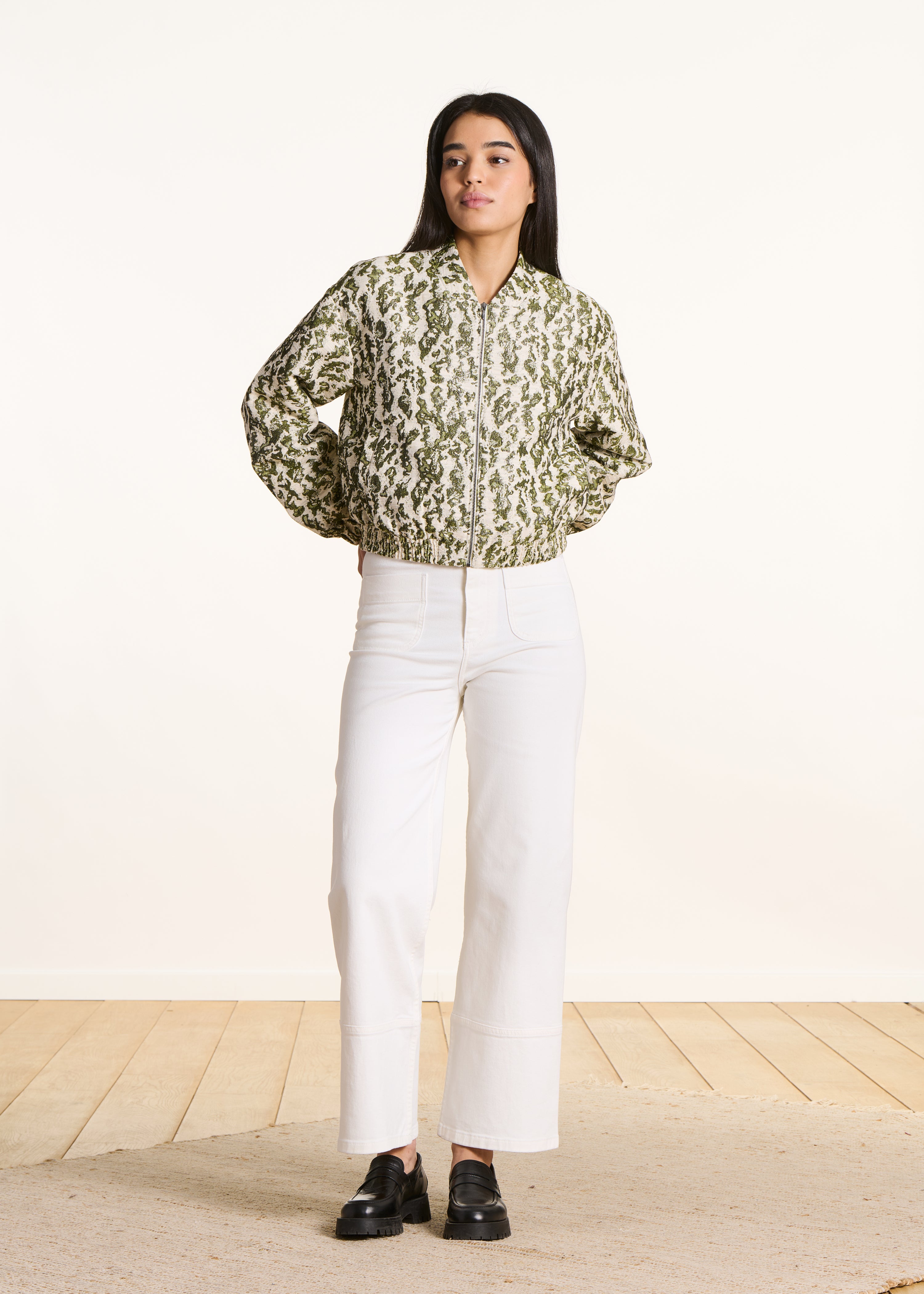la-f-e-marabout-e-blouson-bomberjacke-jacquard-khaki image 3