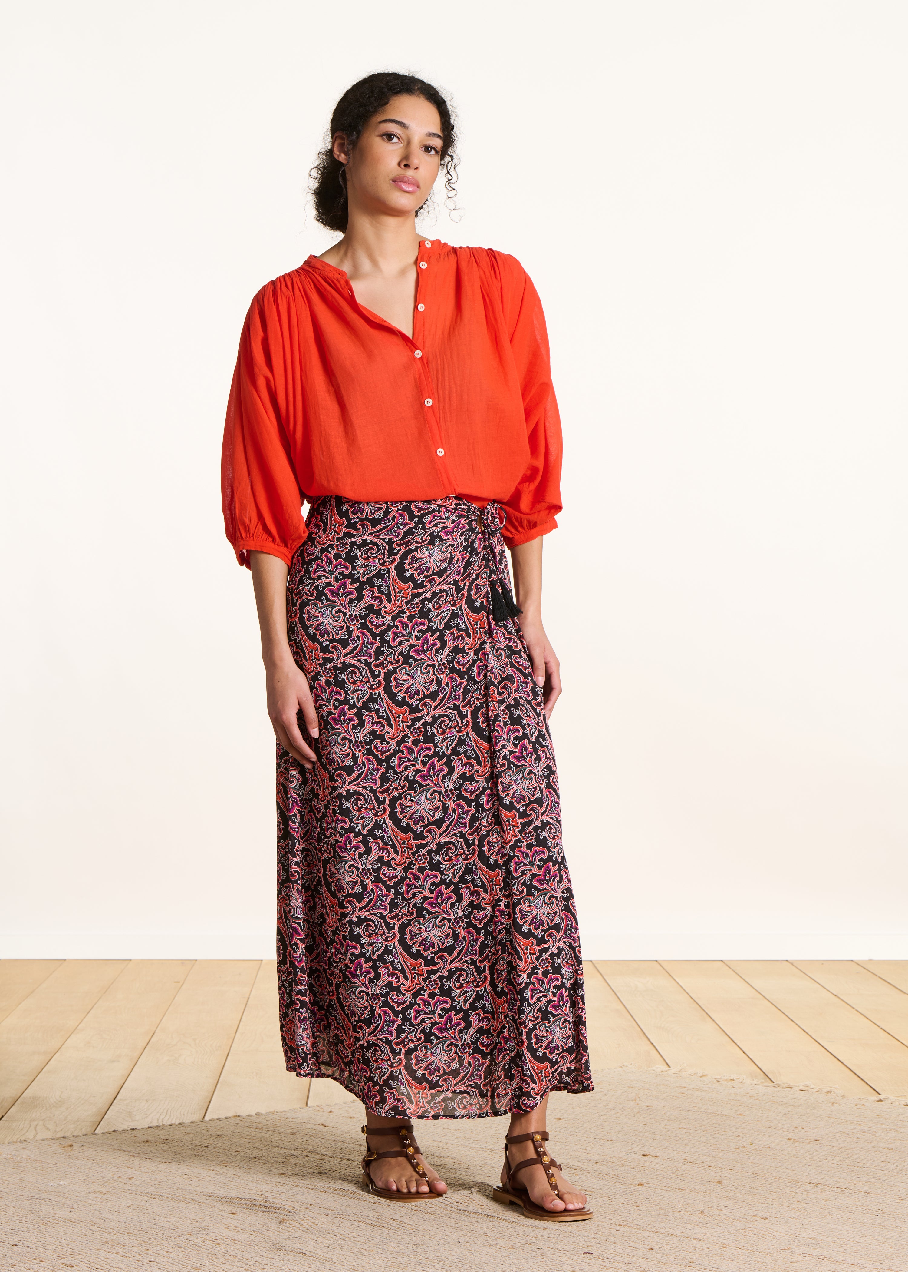 la-f-e-marabout-e-chemises-bluse-douwina-baumwollvoile-orange image 3