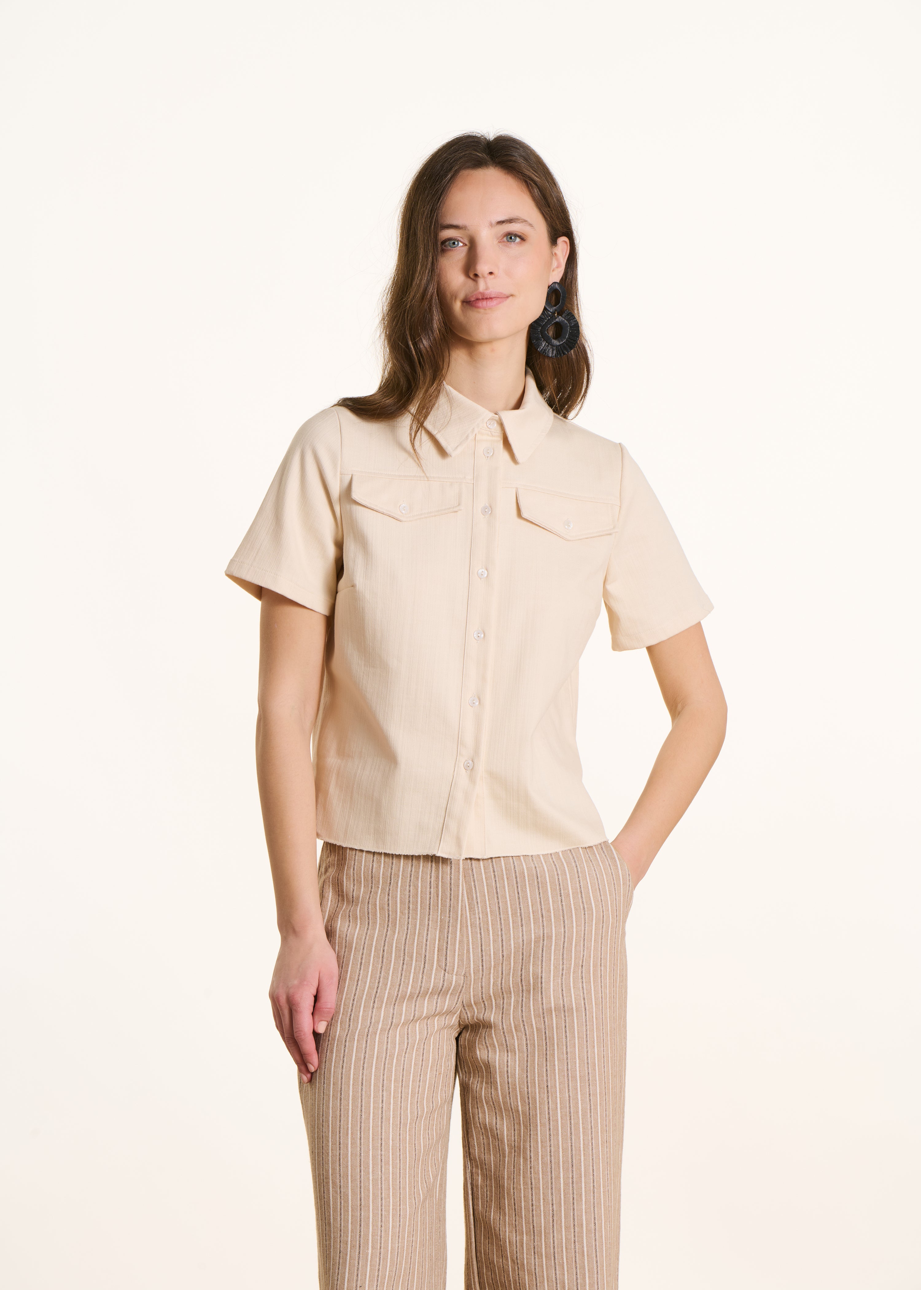 la-f-e-marabout-e-diaby-hemd-ecru-denim-kurzarm image 1