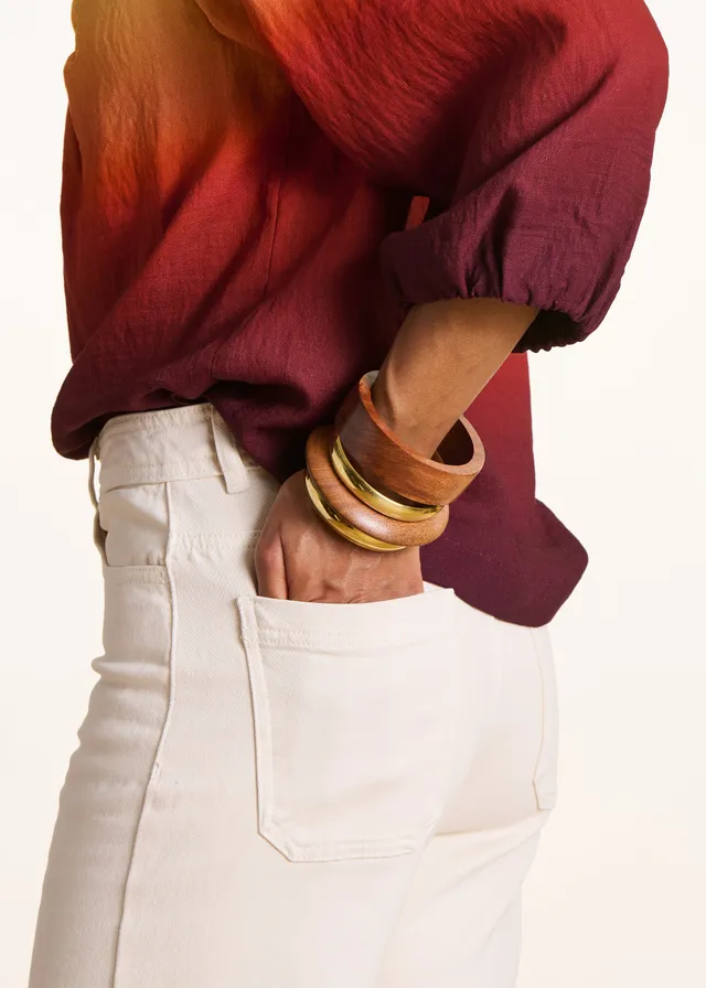 la-f-e-marabout-e-feli-armband-damen-holz-gold-set image 1