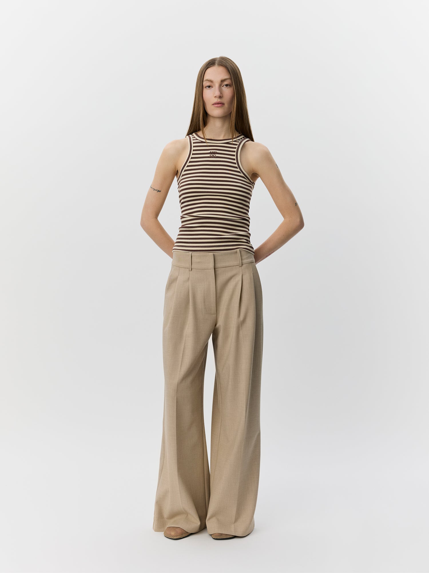sofie-schnoor-women-becasw-tank-top-brown-striped-rippe image 2