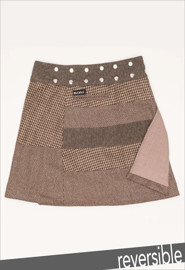 moshiki-hot-cookie-30-tweed-wickelrock-48-cm-gestreift image 1