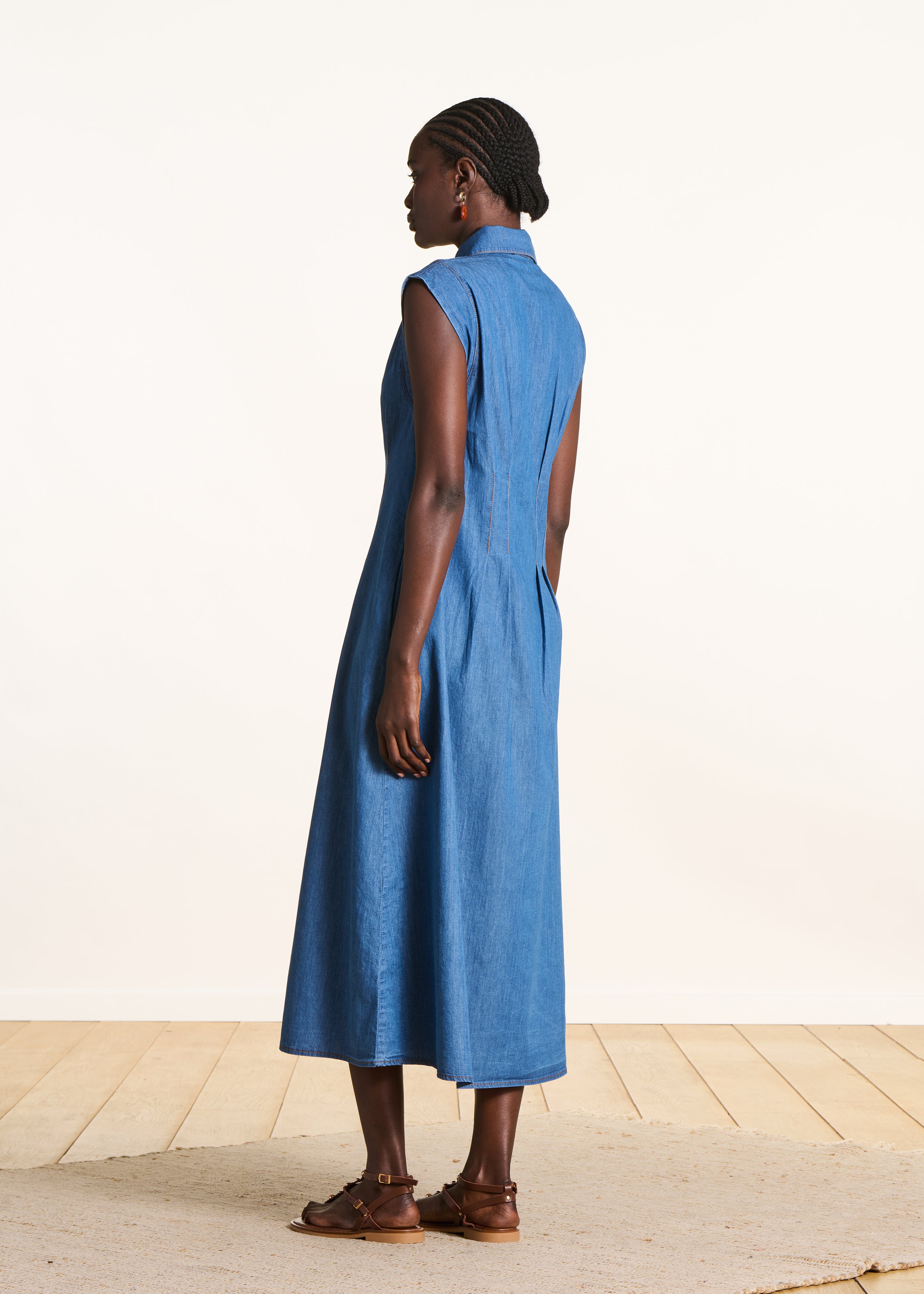 la-f-e-marabout-e-jeanskleid-lang-blau-tailliert-gr-34 image 3