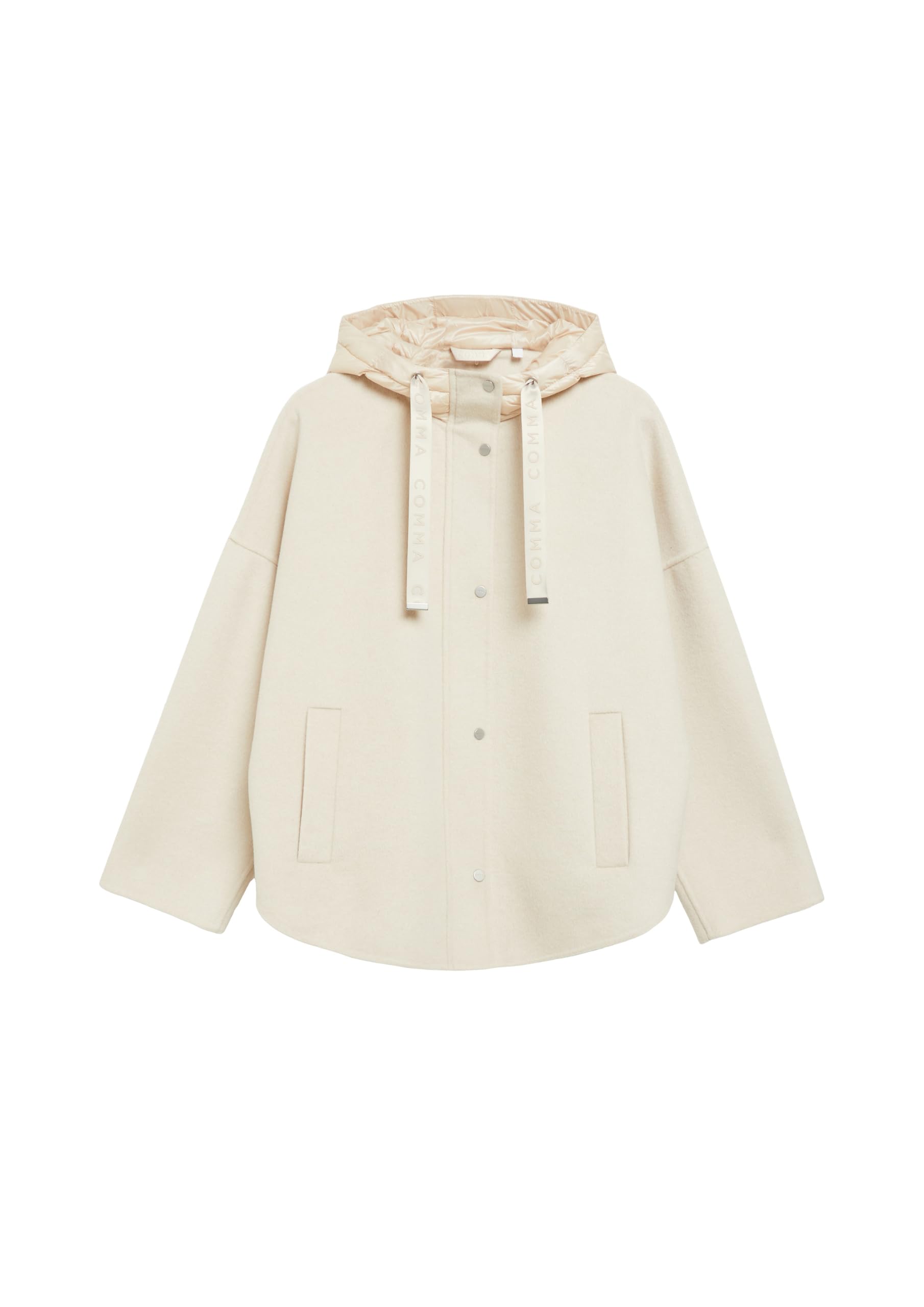 comma-outdoor-cape-wollmix-cape-bordeaux-puffer-kapuze image 4
