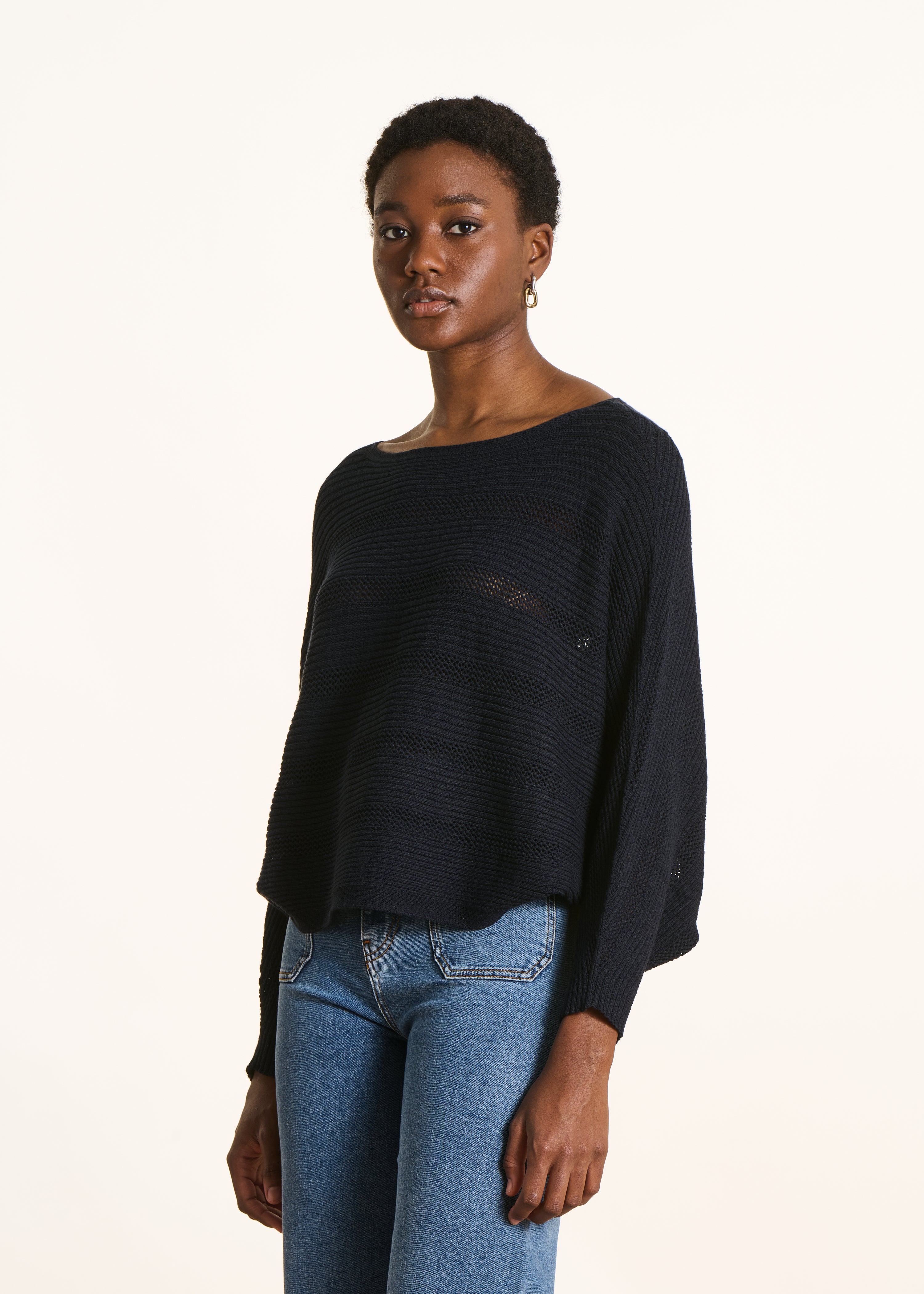 la-f-e-marabout-e-fartac-pullover-dunkelblau-kurz-cape image 1