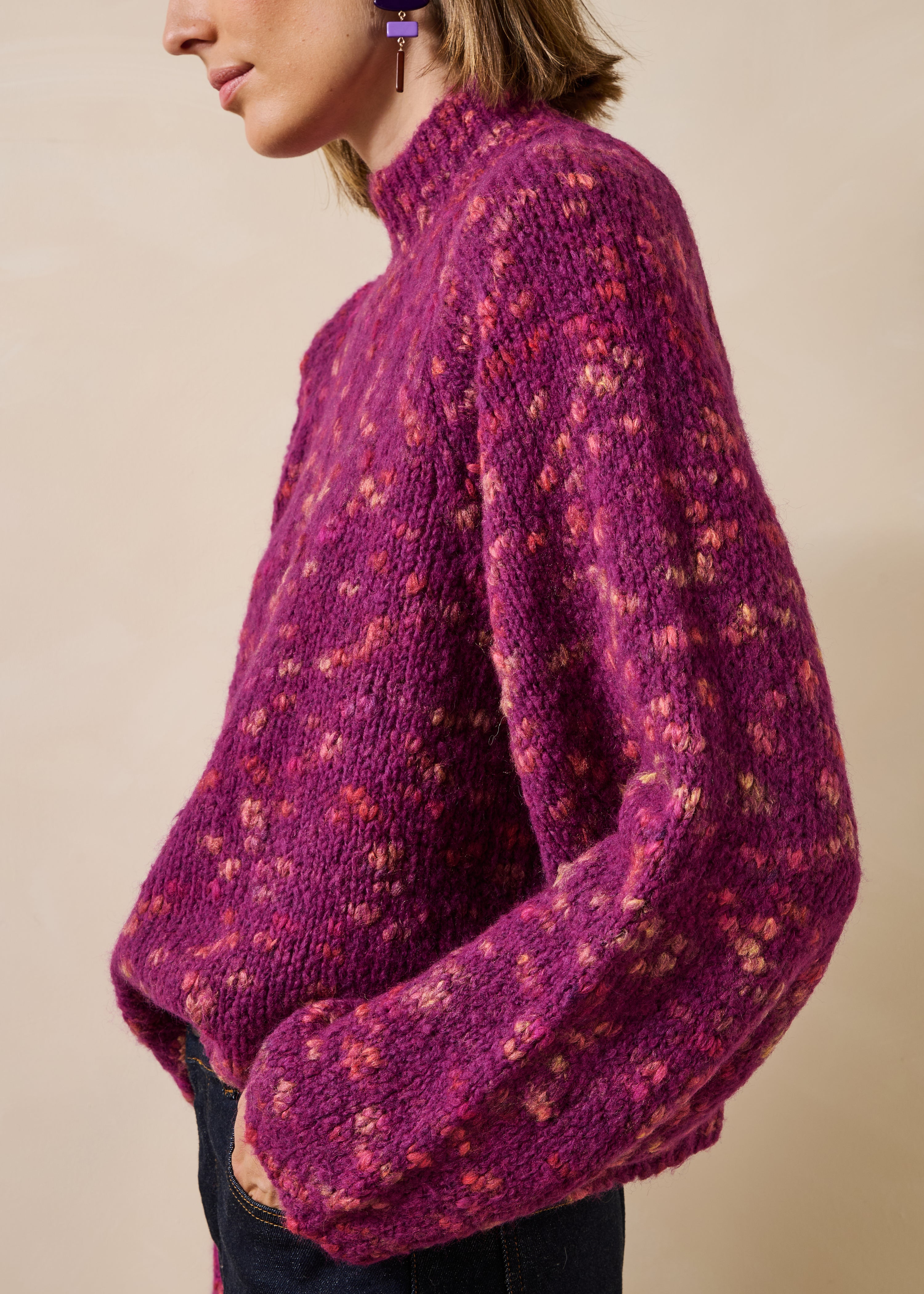 la-f-e-marabout-e-grigio-pullover-lila-oversize image 5