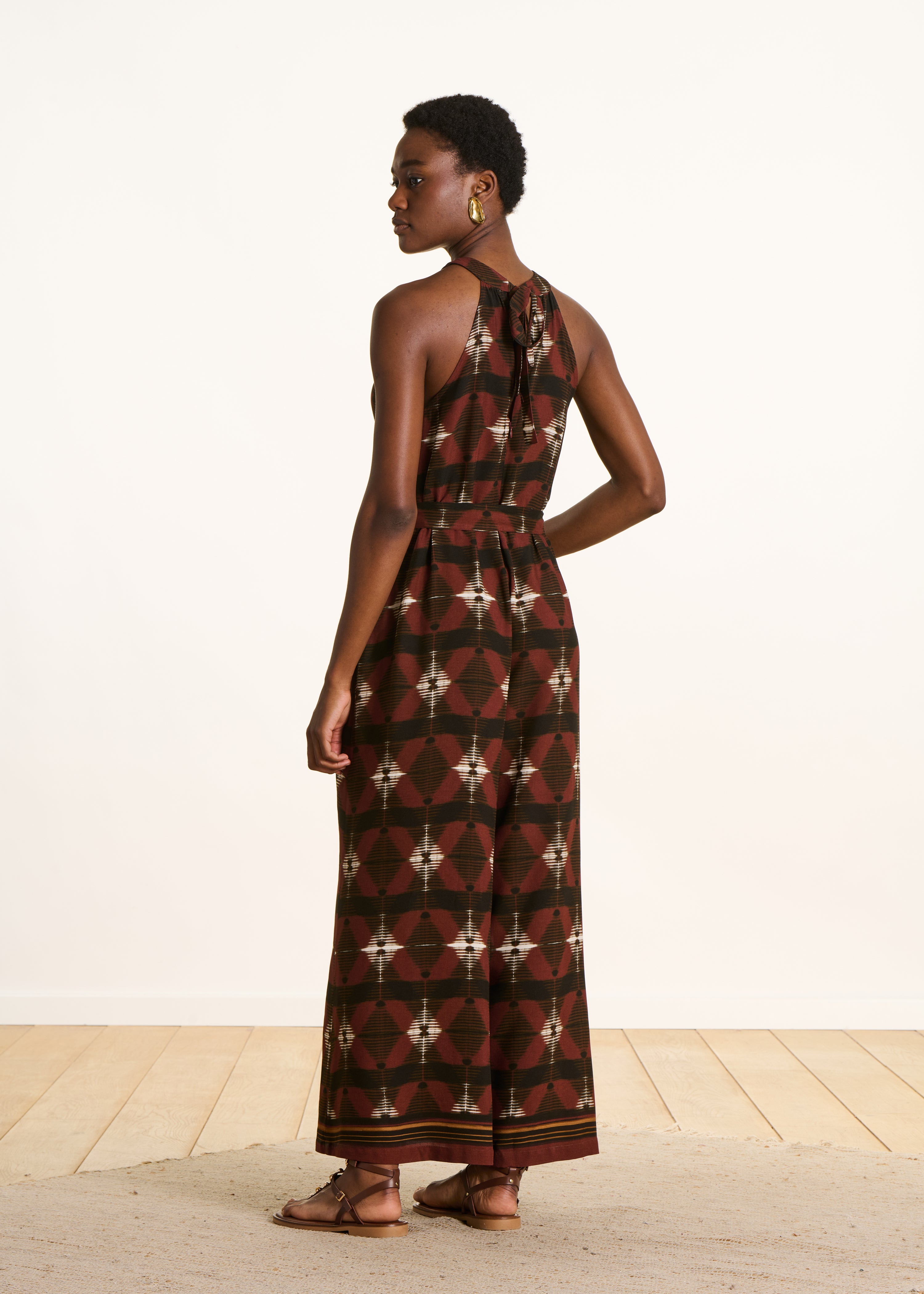 la-f-e-marabout-e-faka-overall-print-braun-gr-38-weit image 2