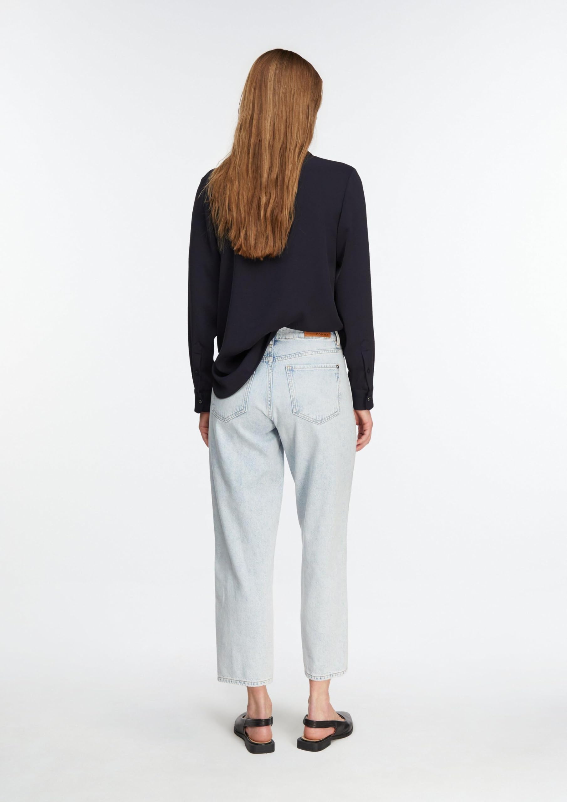 comma-jeans-barrel-leg-mid-rise-gr-42-ankle-waschung image 8