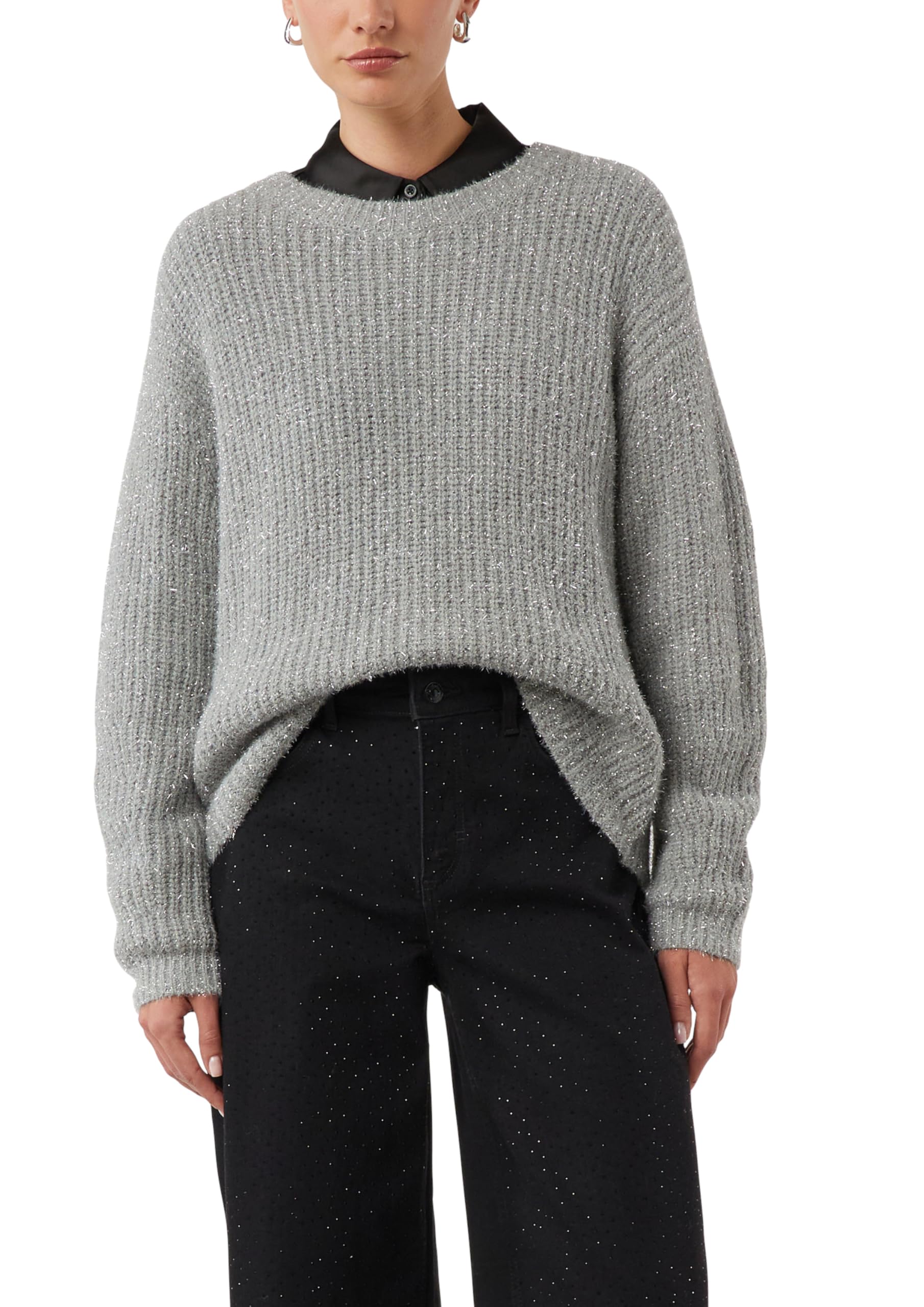 comma-pullover-relaxed-fit-glitzergarn-gr-44-schwarz image 8
