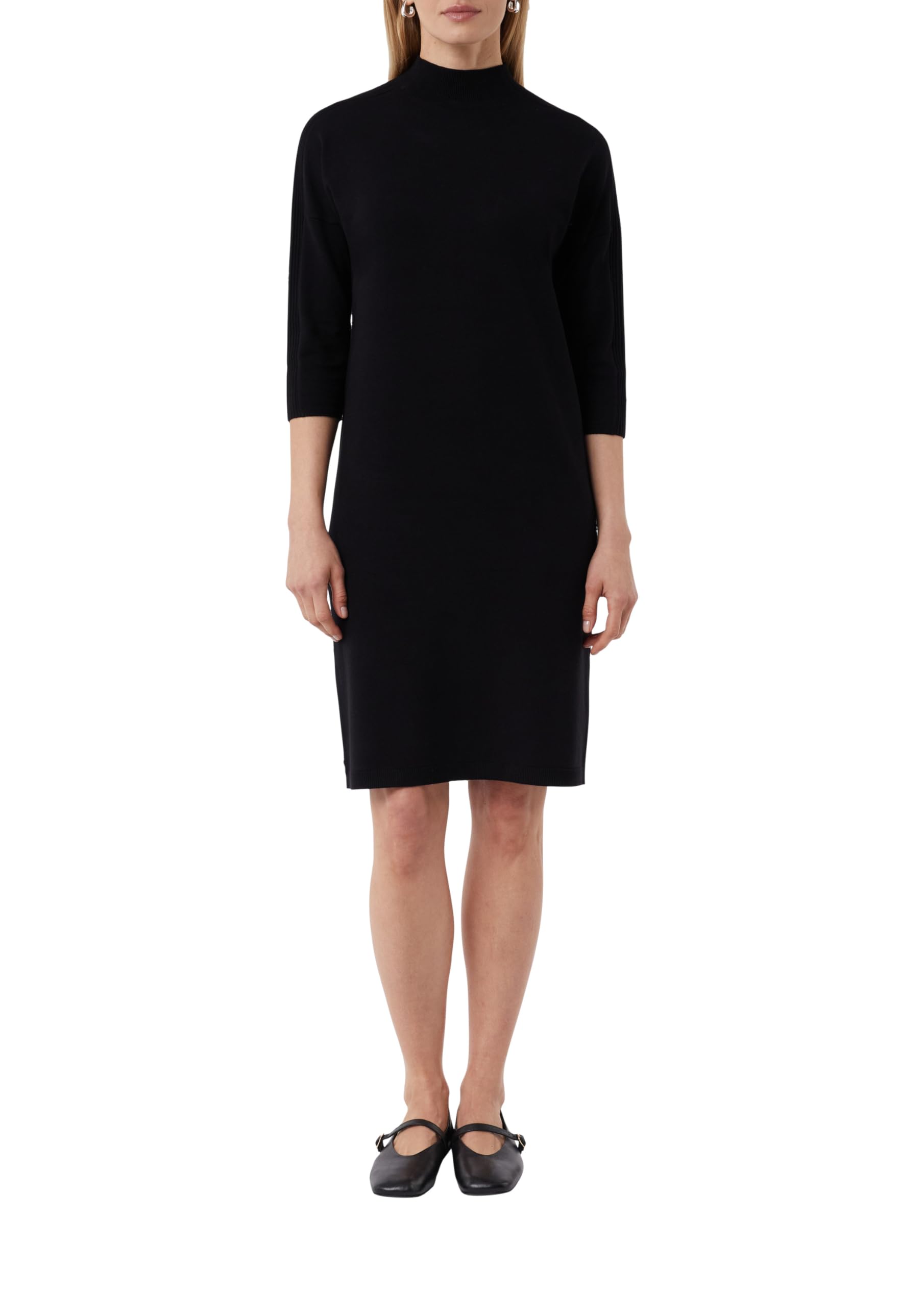 comma-dresses-kleid-2169571-midi-stehkragen-gr-46-schwarz image 8