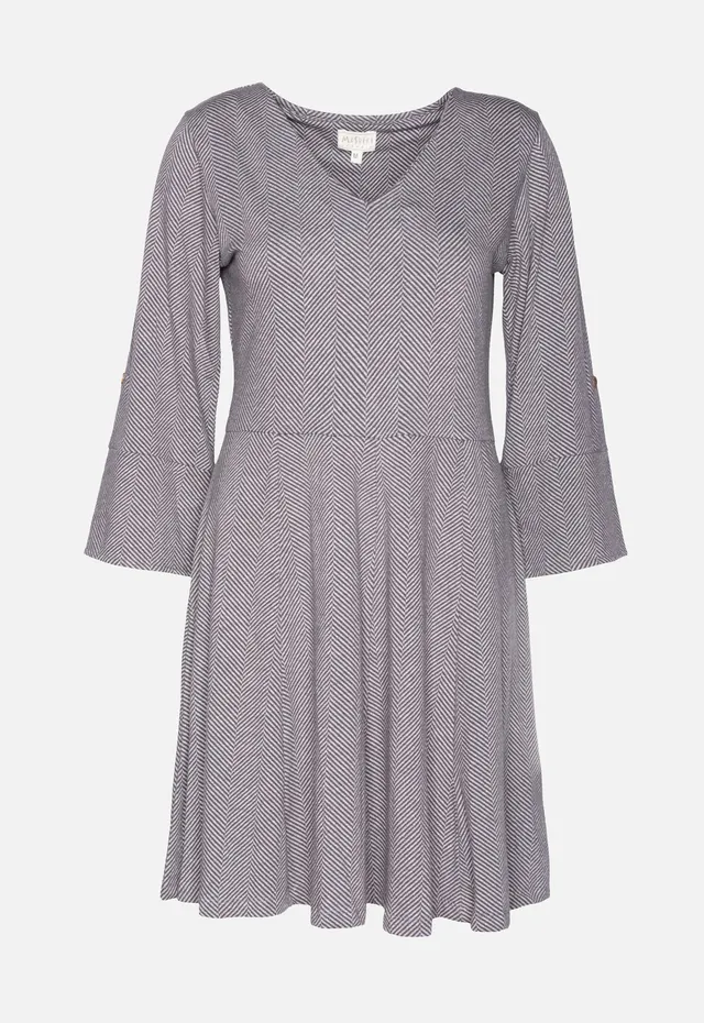 moshiki-w25dress-g5-kleid-jacquard-90-cm-v-ausschnitt image 1