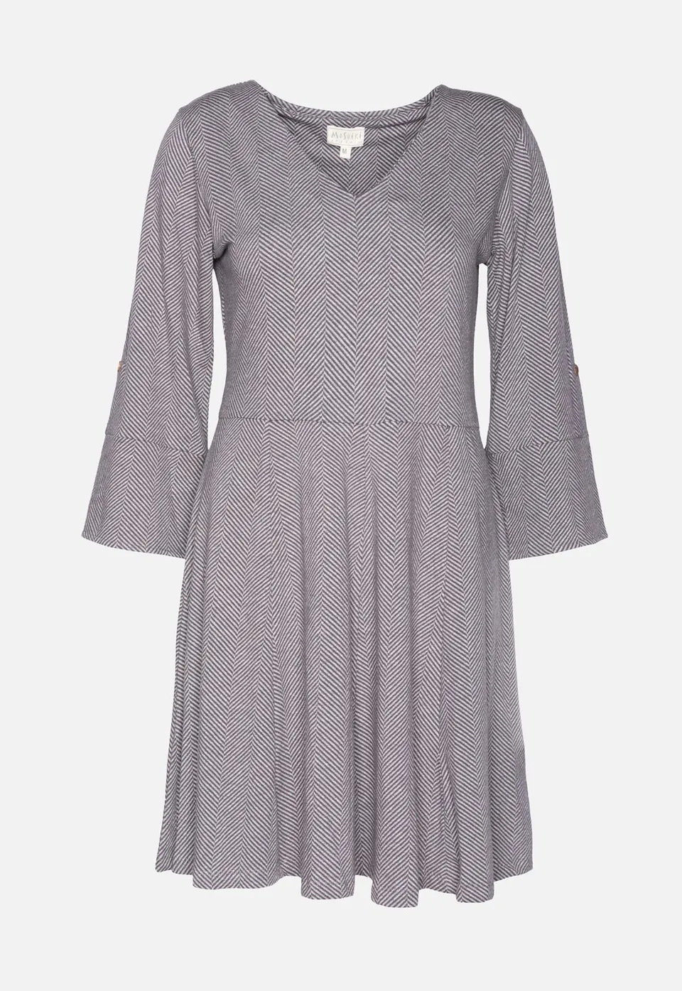 moshiki-w25dress-g5-kleid-jacquard-90-cm-v-ausschnitt image 1