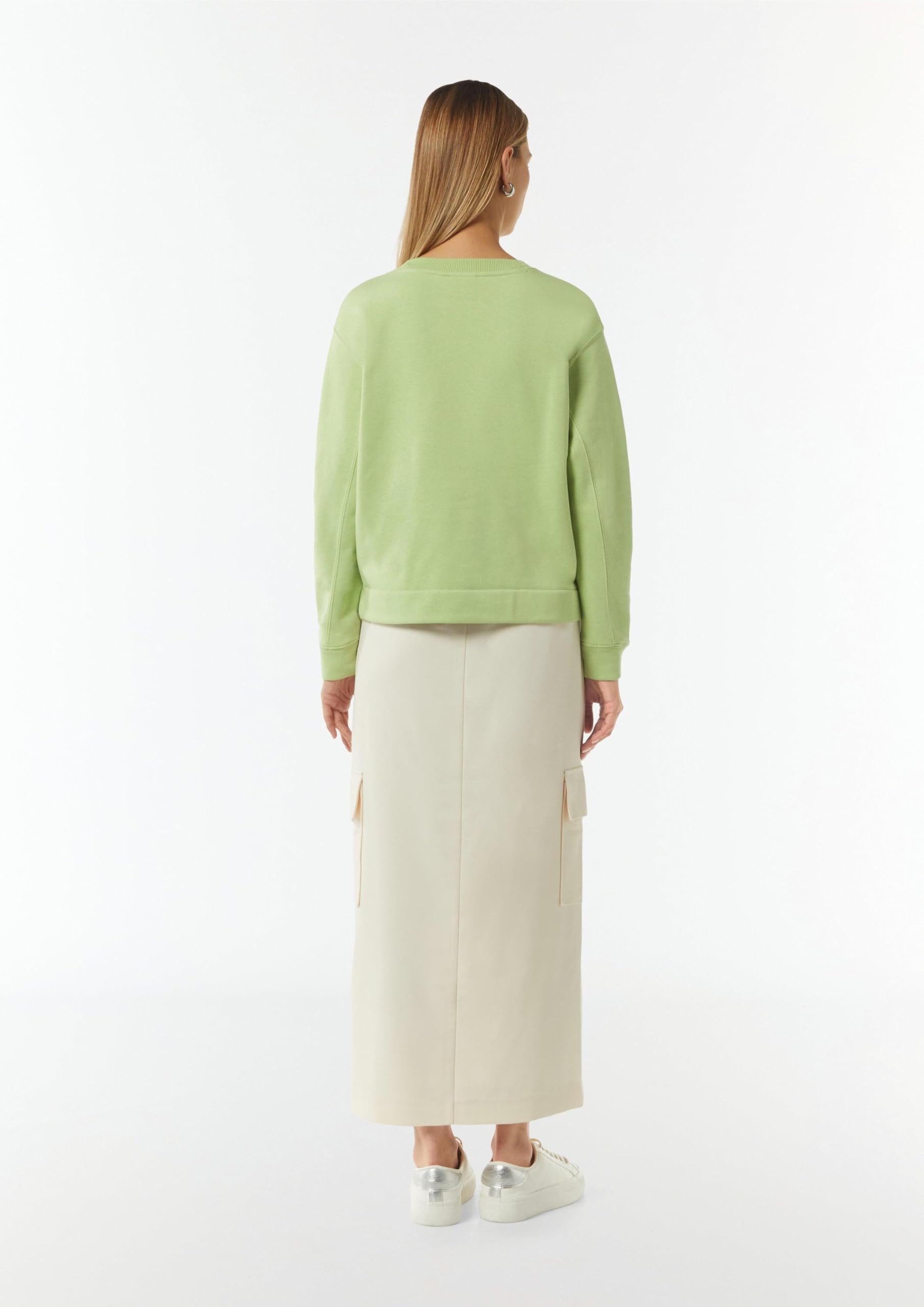 comma-sweatshirt-baumwollmix-mit-stickerei-gr-n image 6