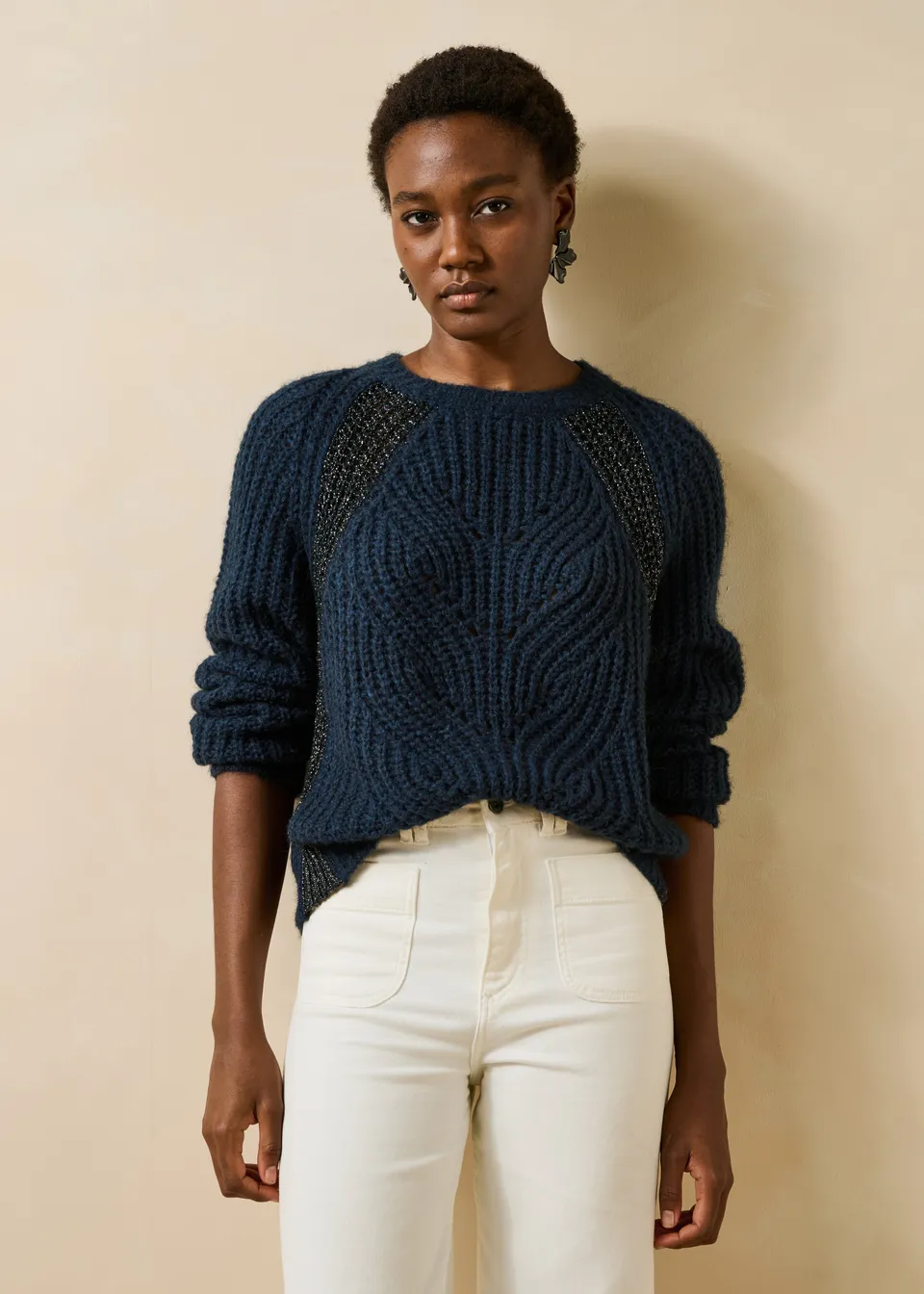 la-f-e-marabout-e-guilio-pullover-marine-ajour-alpaka image 1