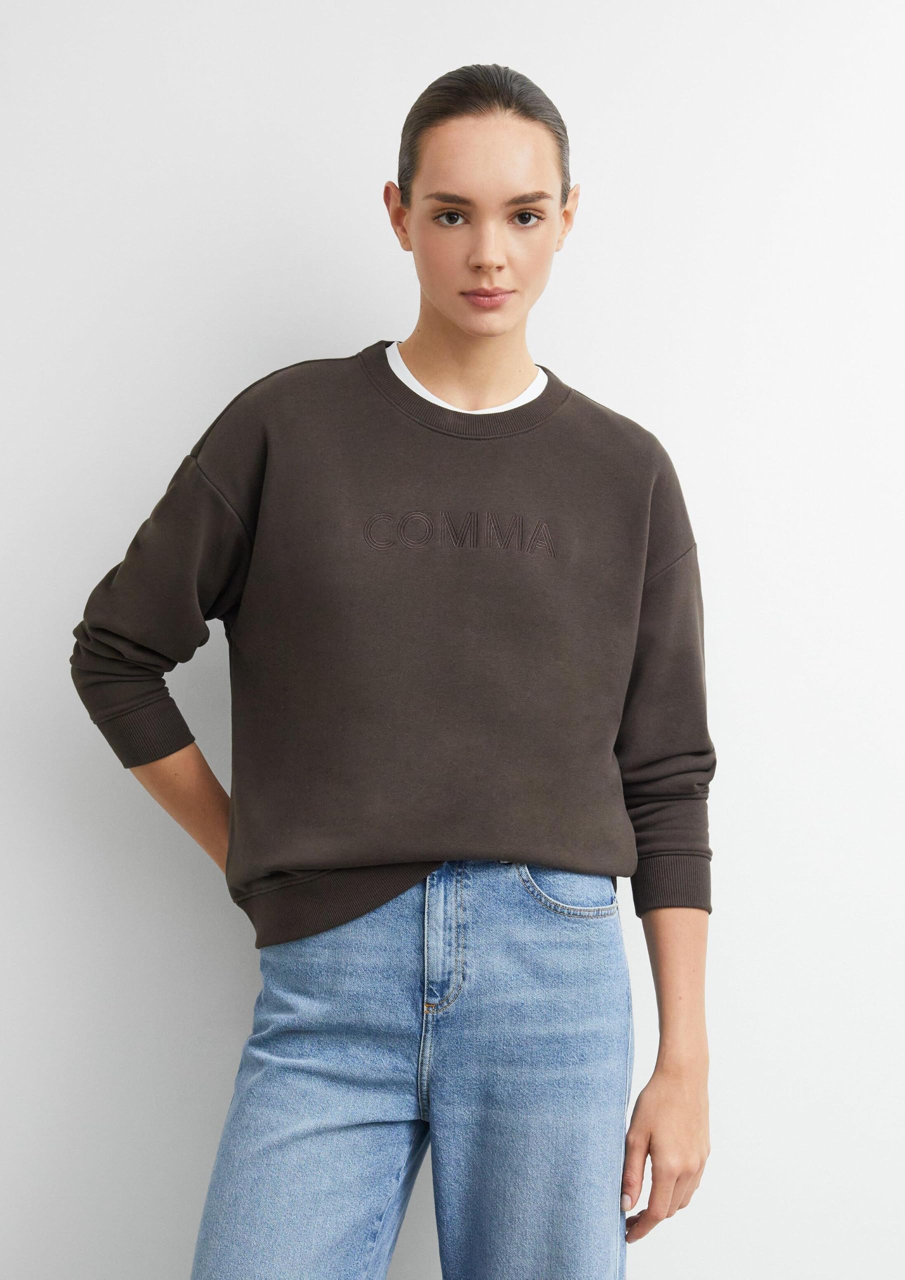 comma-sweatshirt-relaxed-fit-rundhals-stickerei-42 image 6