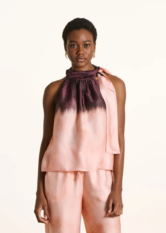 la-f-e-marabout-e-folino-top-rosa-satin-tie-dye-34-44 image 1