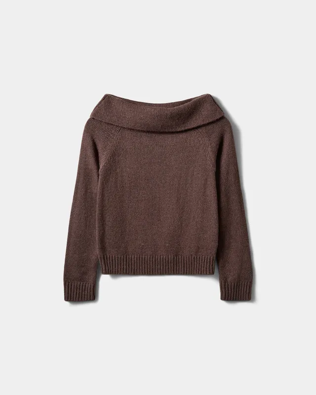 sofie-schnoor-young-sawasy-pullover-braun-off-shoulder image 1