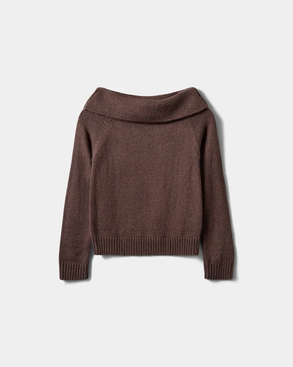 sofie-schnoor-young-sawasy-pullover-braun-off-shoulder image 1