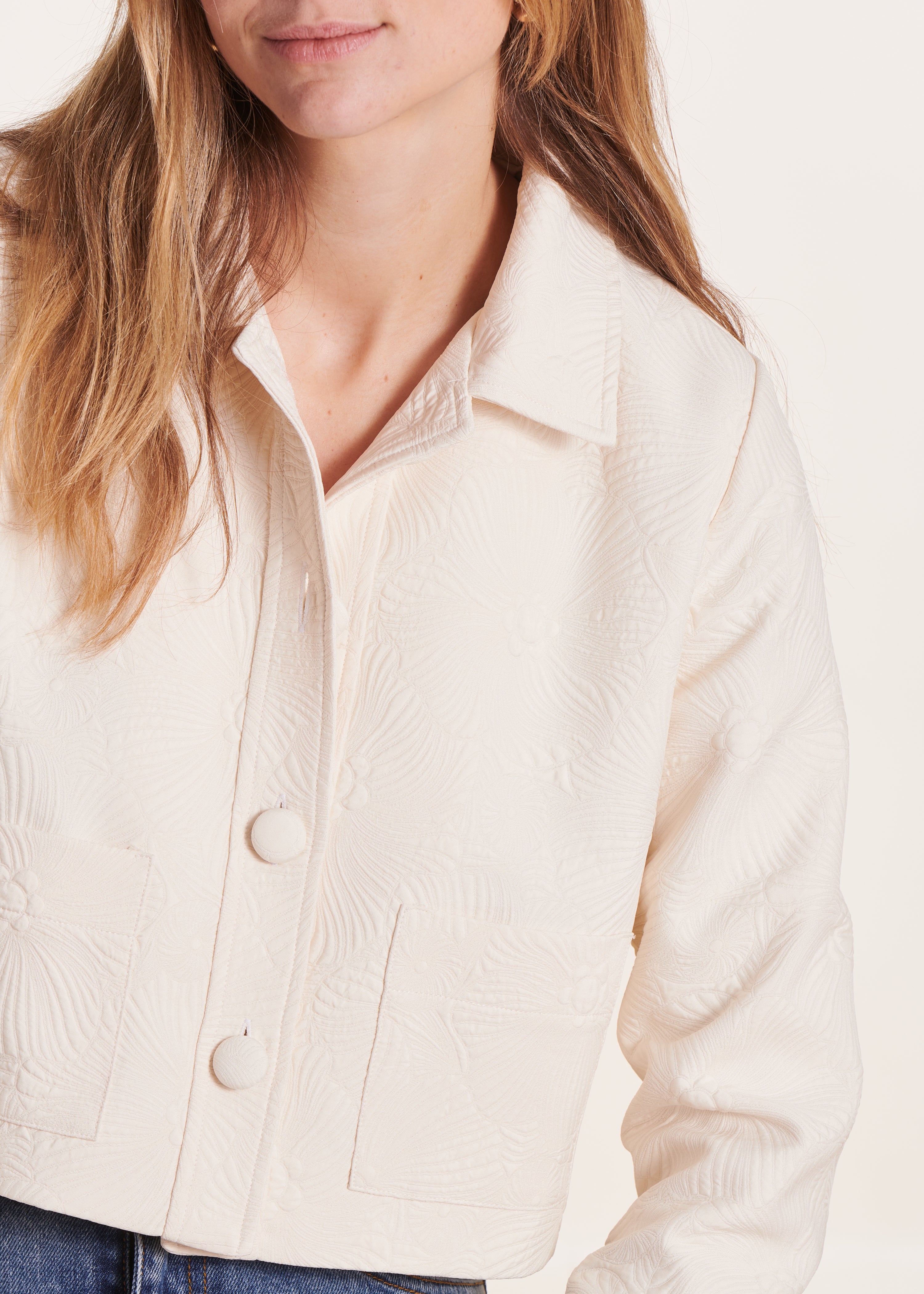 la-f-e-marabout-e-douli-jacke-ecru-jacquard-kurz image 5