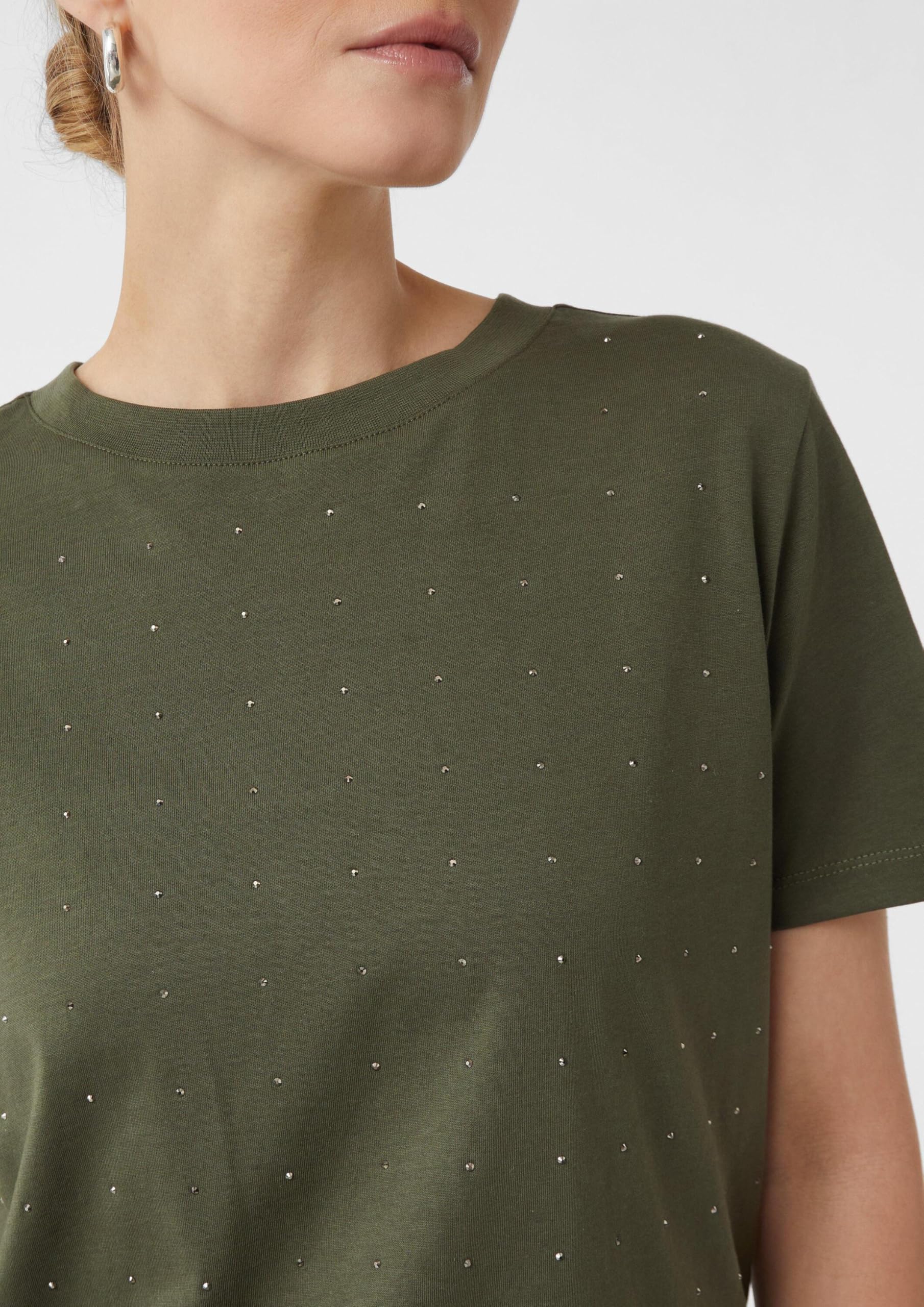 comma-damen-t-shirt-kurzarm-mit-schmucksteinen-schwarz-46 image 5