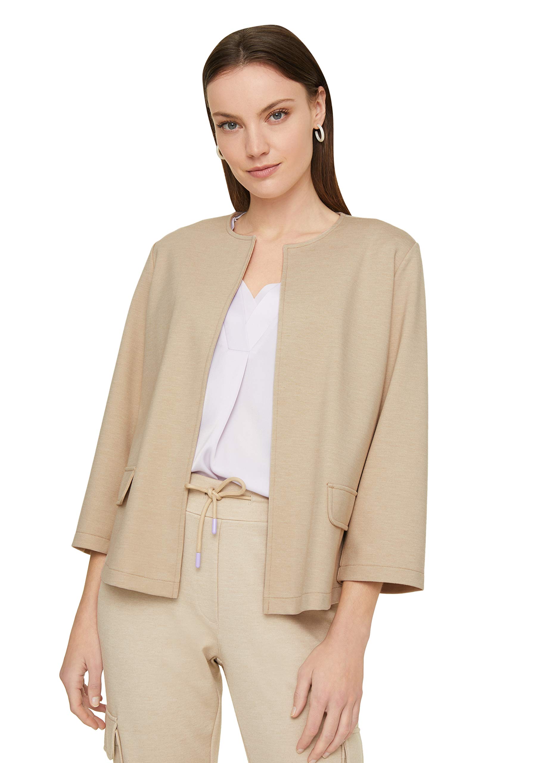 comma-blazerjacke-sand-melange-clean-f-r-damen image 1