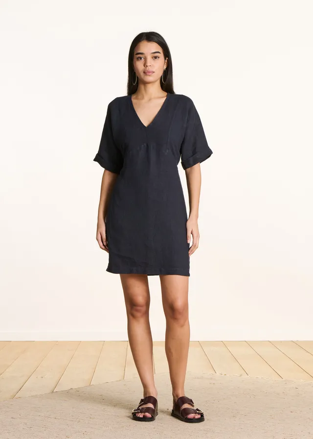 la-f-e-marabout-e-flavie-kleid-dunkelblau-gr-34-leinen image 1